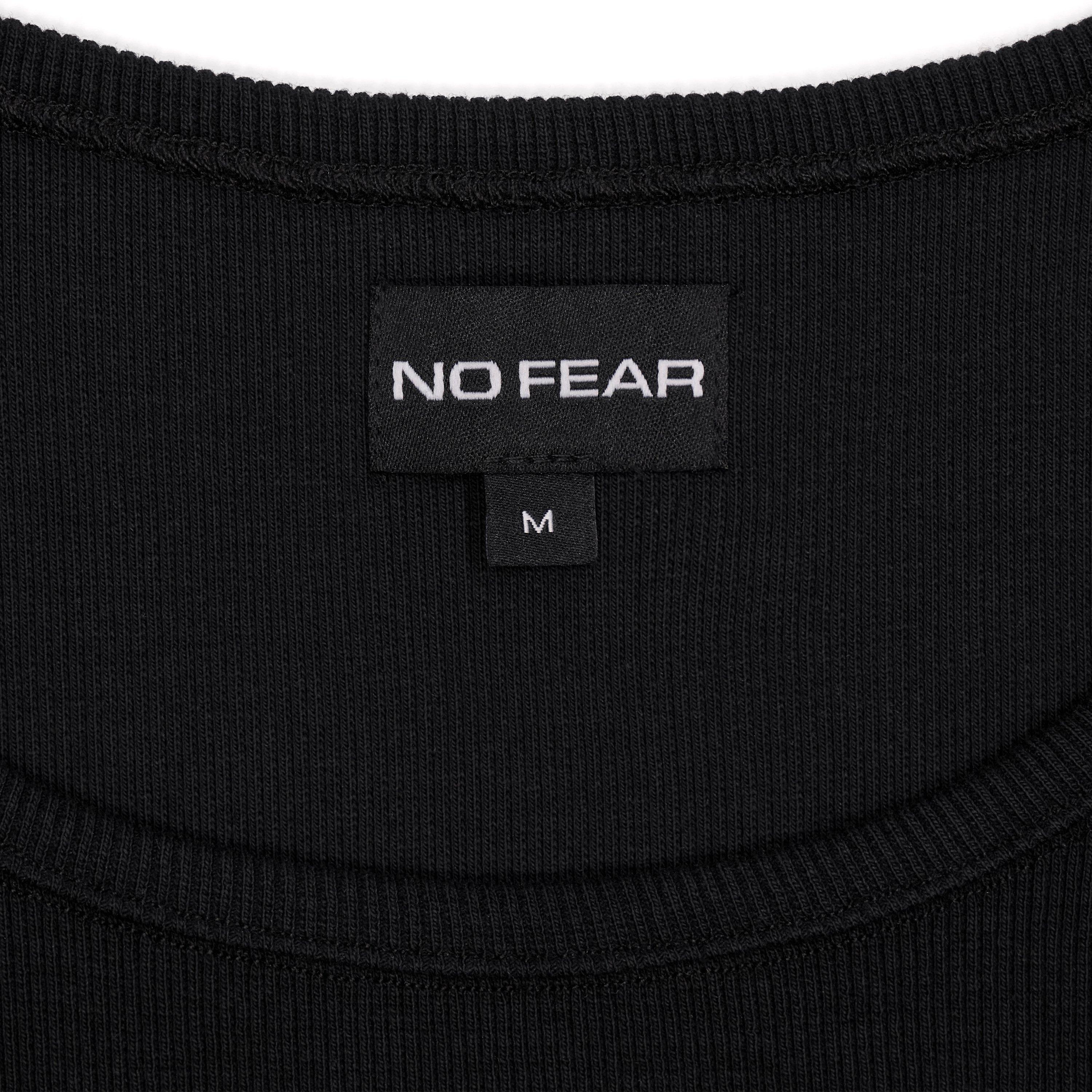 Black - No Fear - Mens Ribbed Vest Top - 4