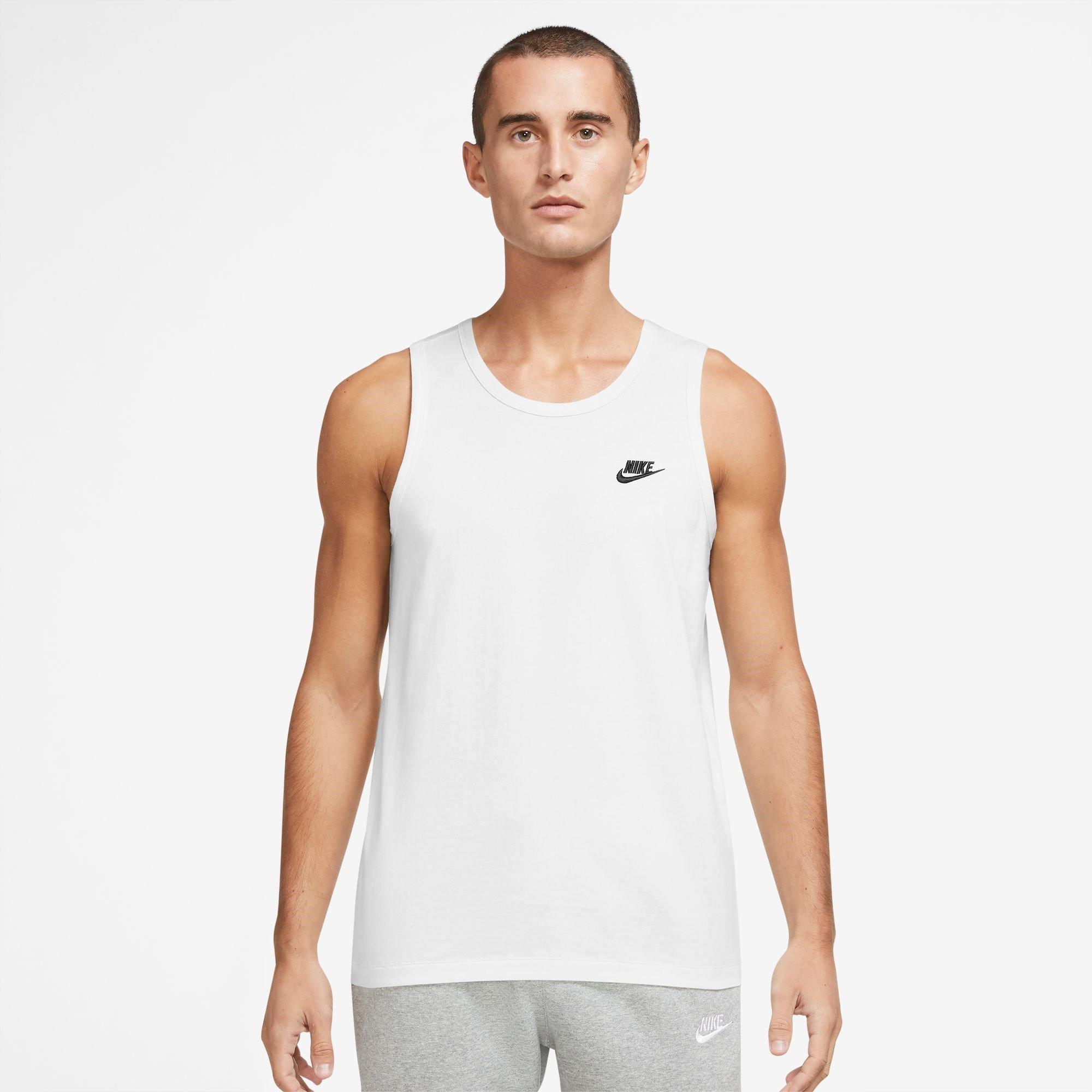 White/Black - Nike - Club Tank Top Mens - 3