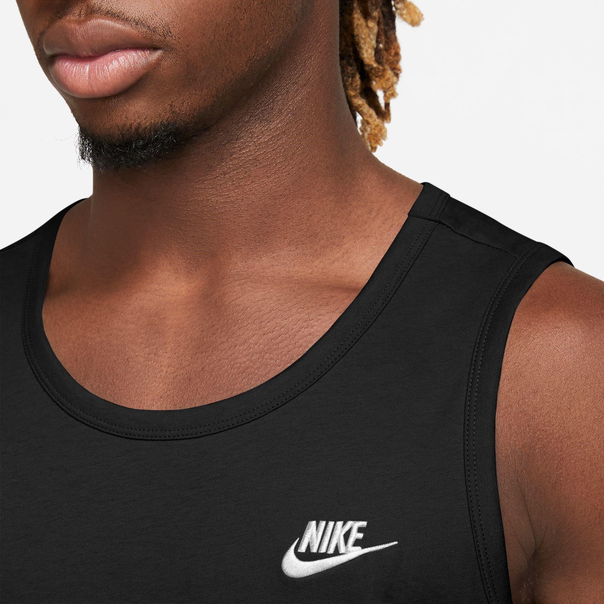 Zwart/Wit - Nike - Club Tank Top Mens - 5