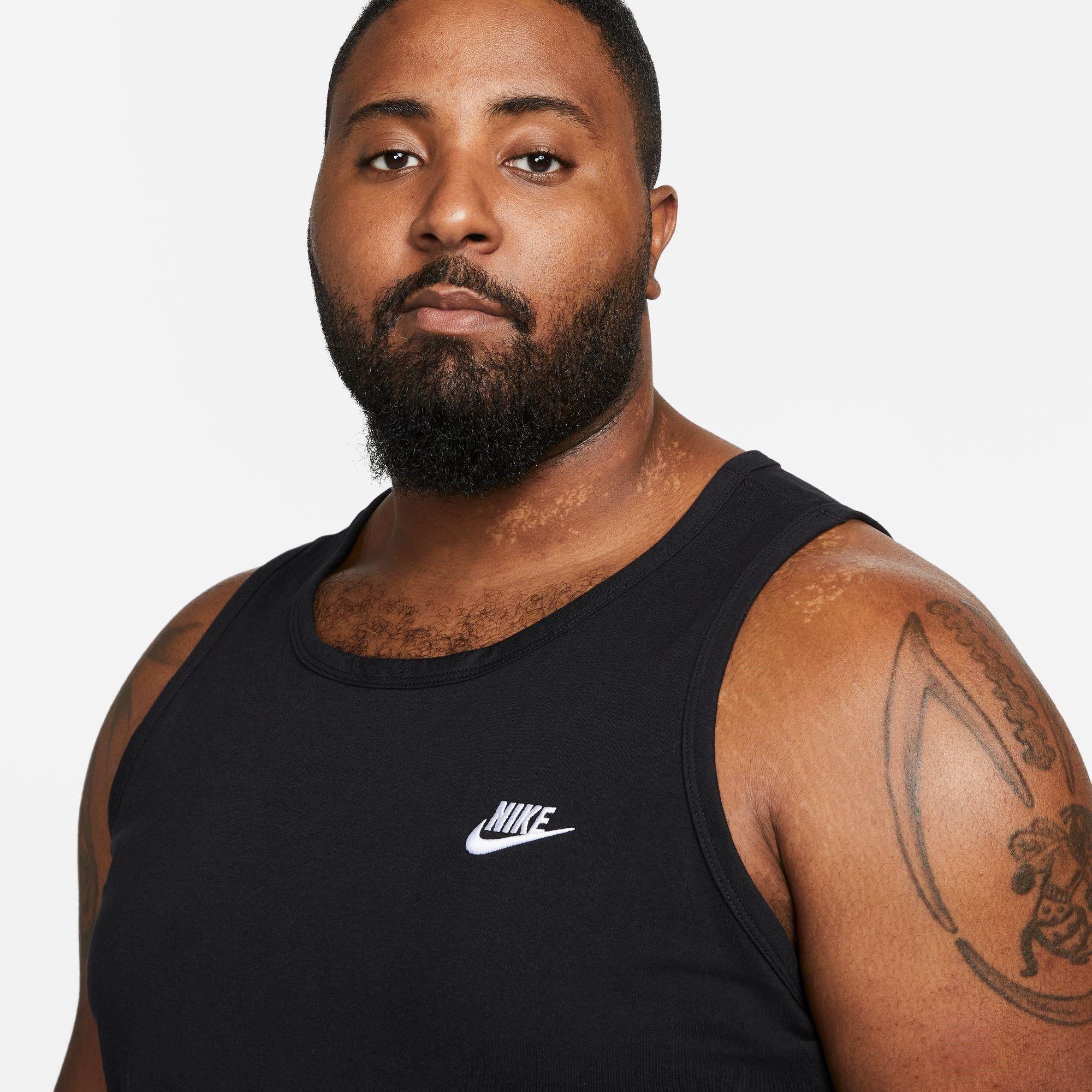 Zwart/Wit - Nike - Club Tank Top Mens - 9