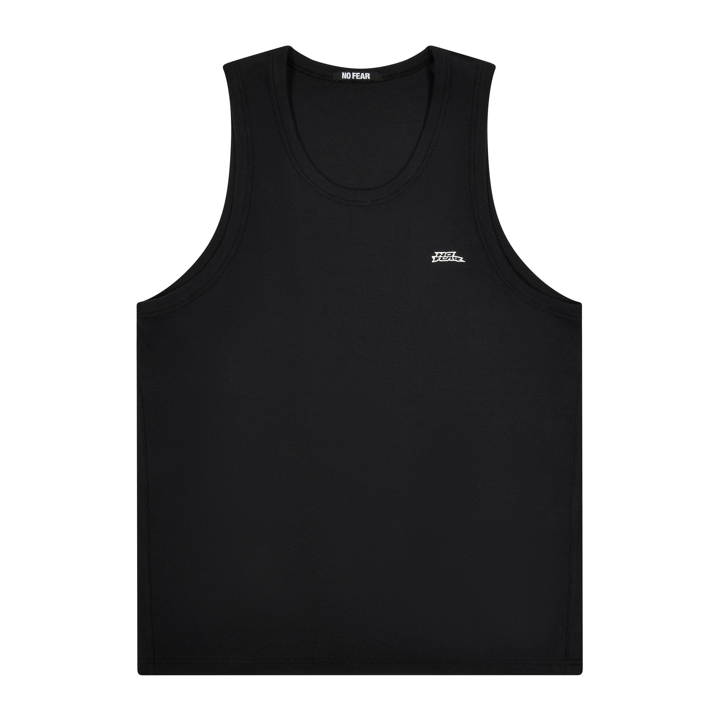 Black - No Fear - Mens Logo Ribbed Tank Top - 1