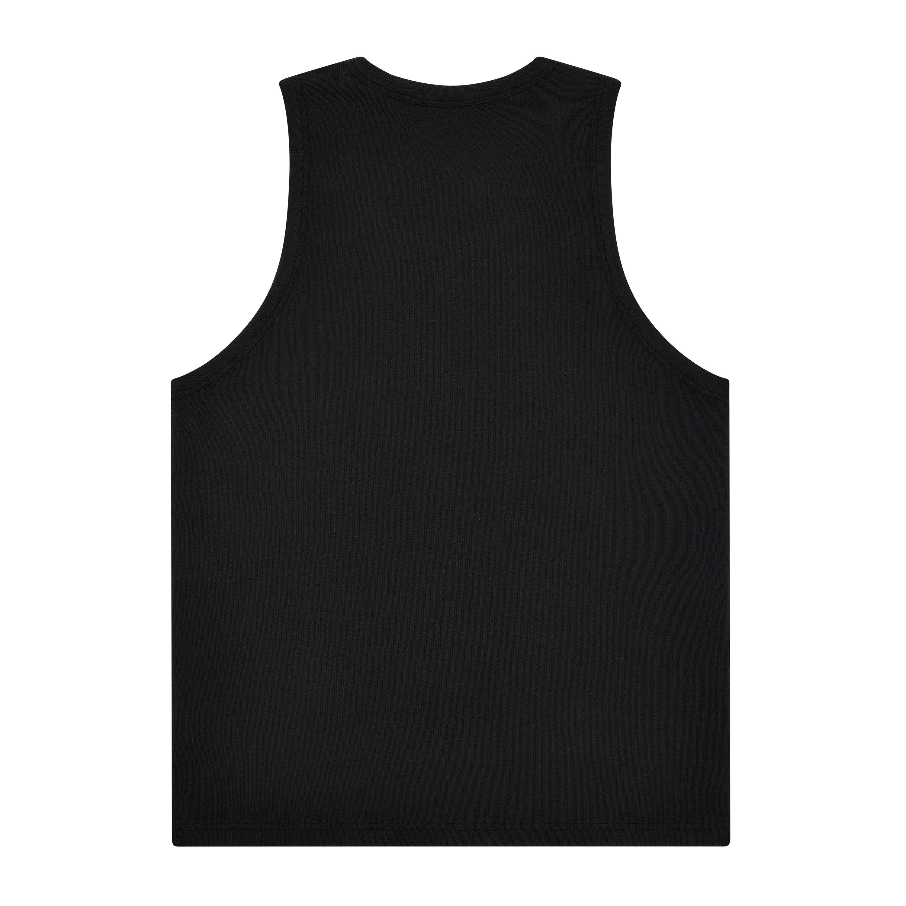 Negro - No Fear - Rib Cotton Sleeveless Crew Neck Tank Vest - 2