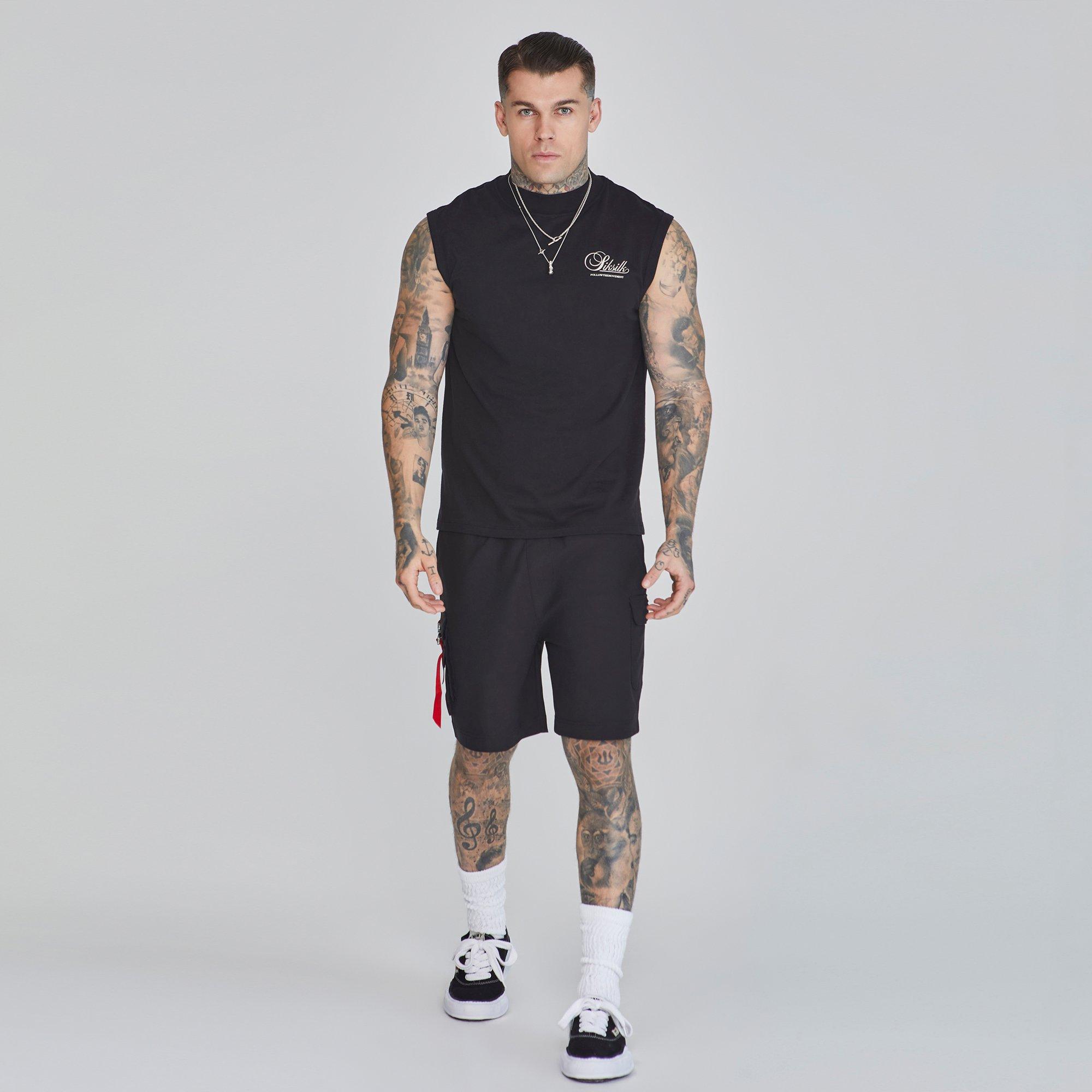 Black - SikSilk - Logo Racerback Vest - 2
