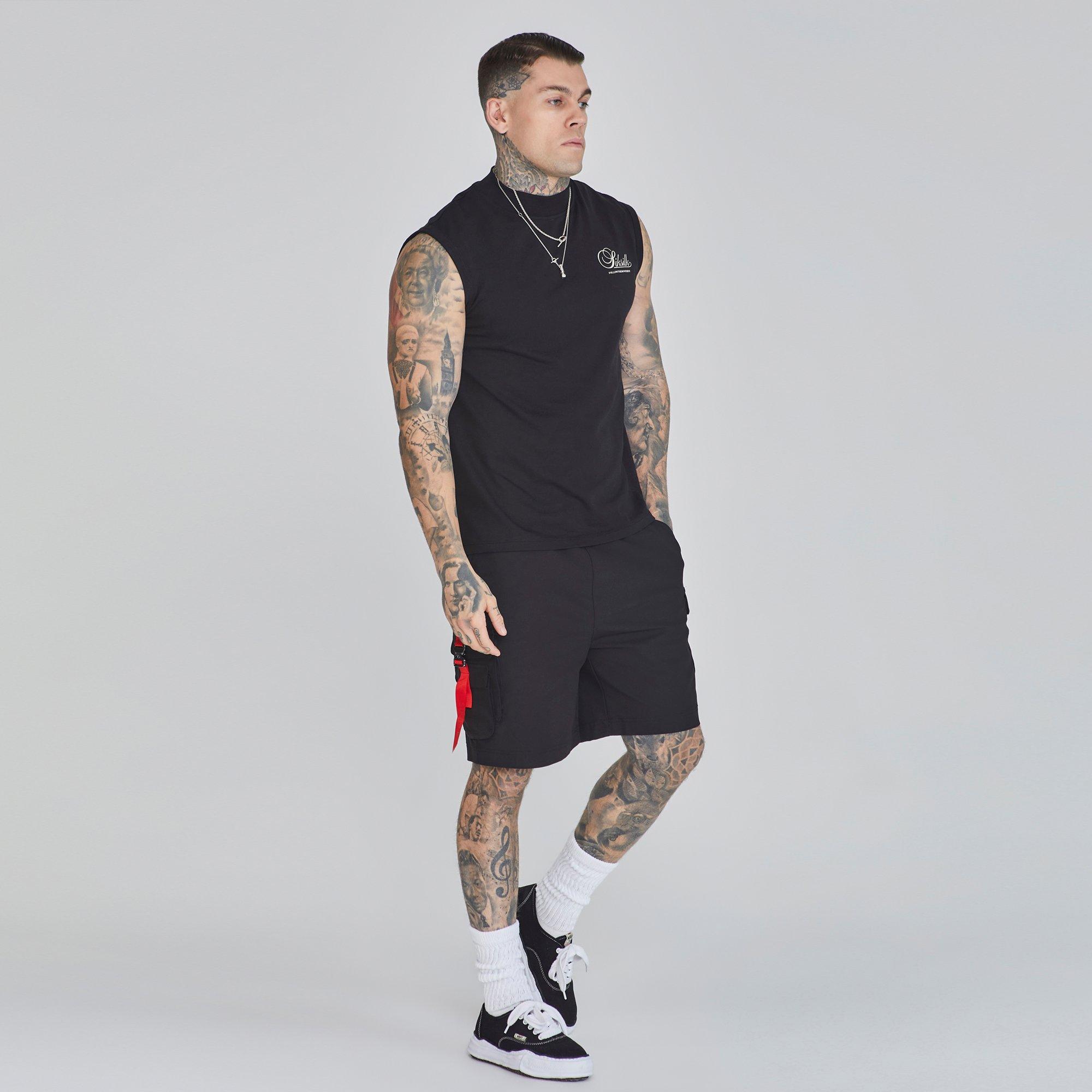 Black - SikSilk - Logo Racerback Vest - 4