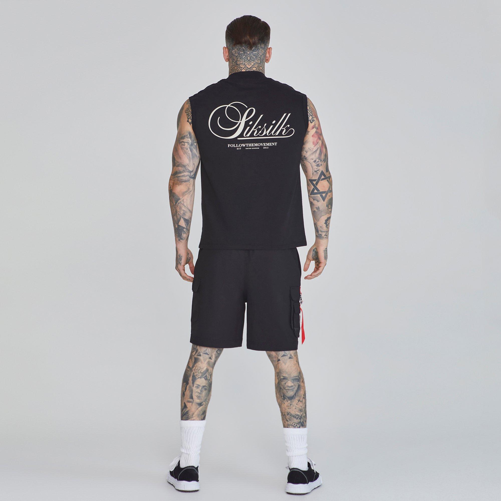 Black - SikSilk - Logo Racerback Vest - 5