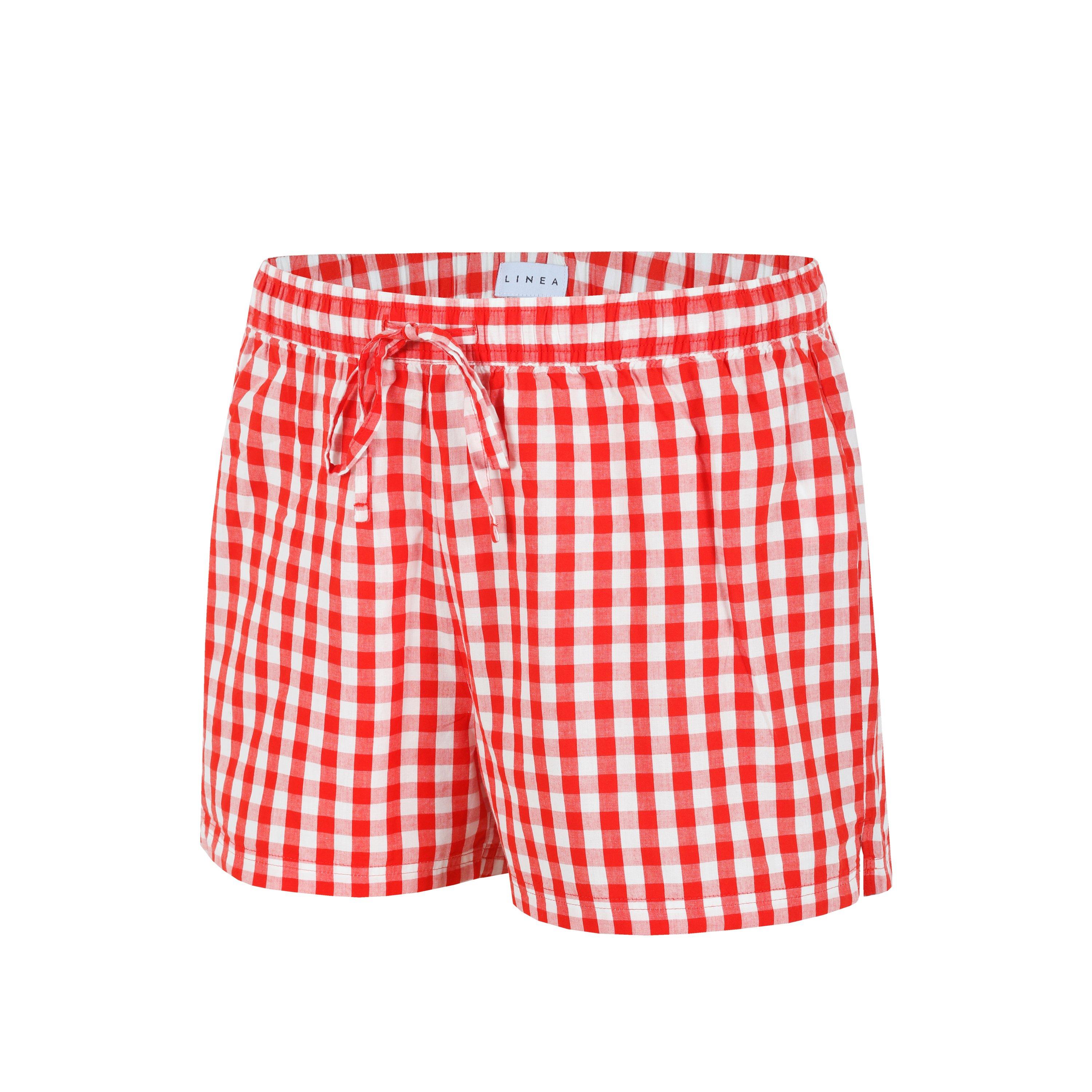 Rosso/Bianco - Linea - Pyjama Shorts - 2