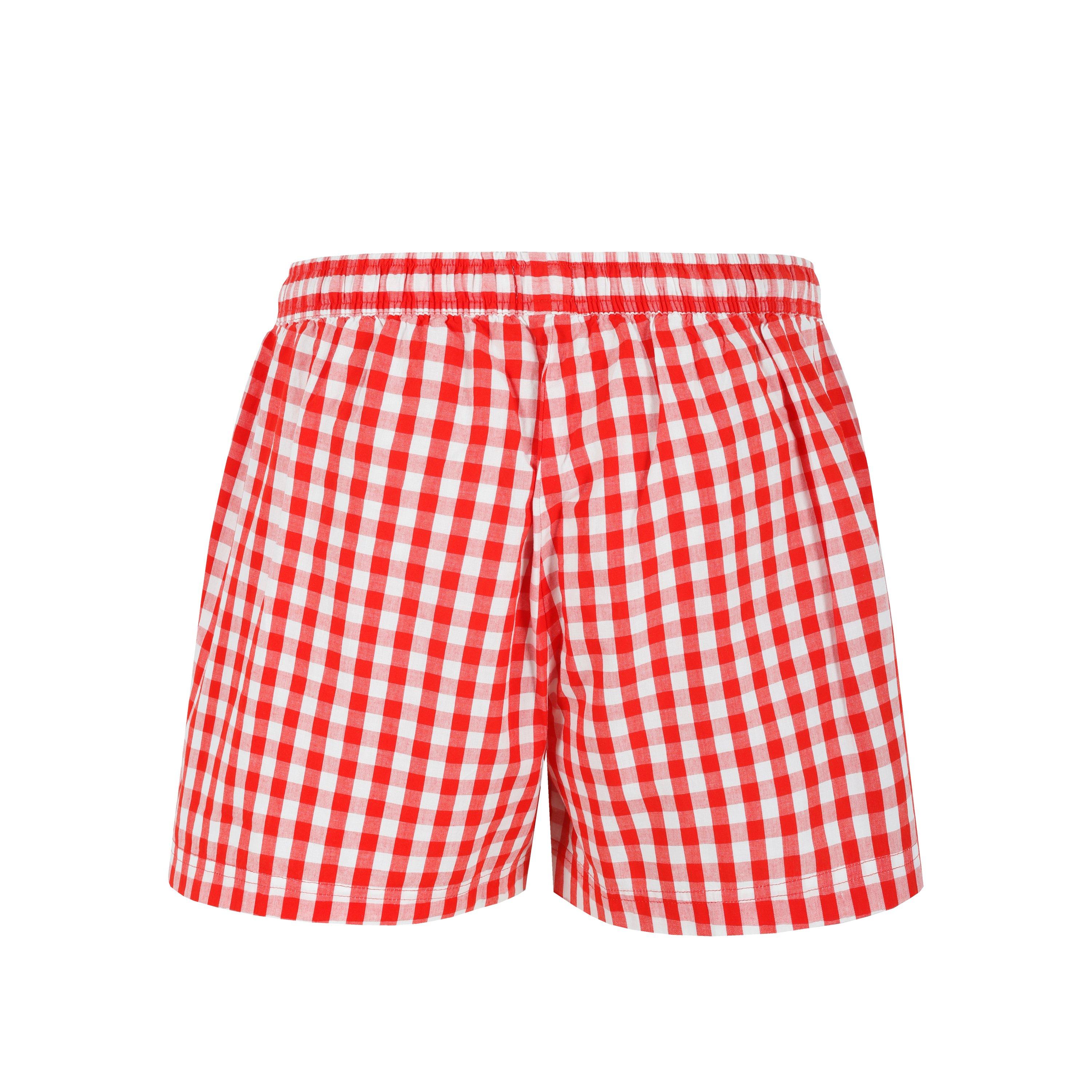 Rosso/Bianco - Linea - Pyjama Shorts - 3