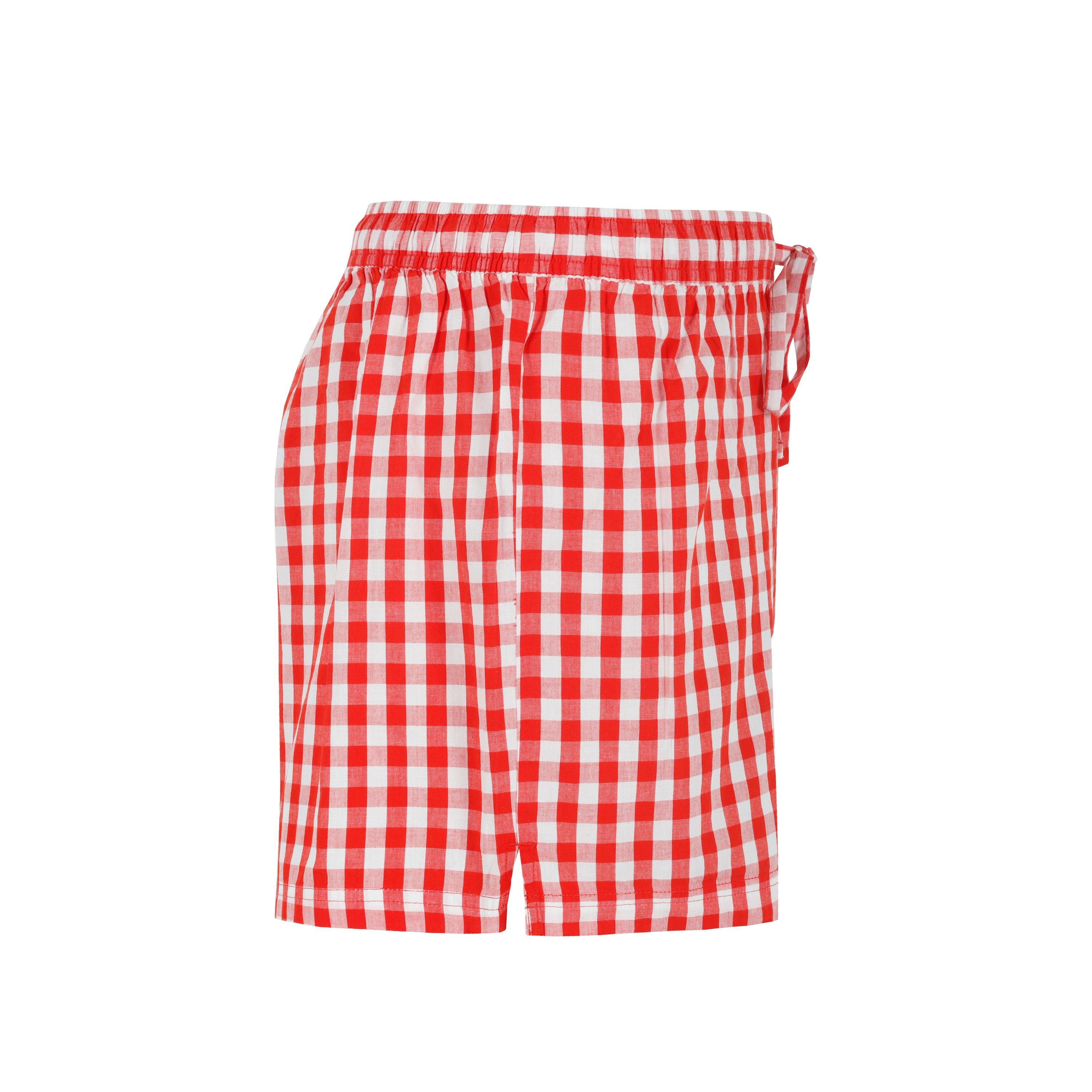 Rosso/Bianco - Linea - Pyjama Shorts - 4