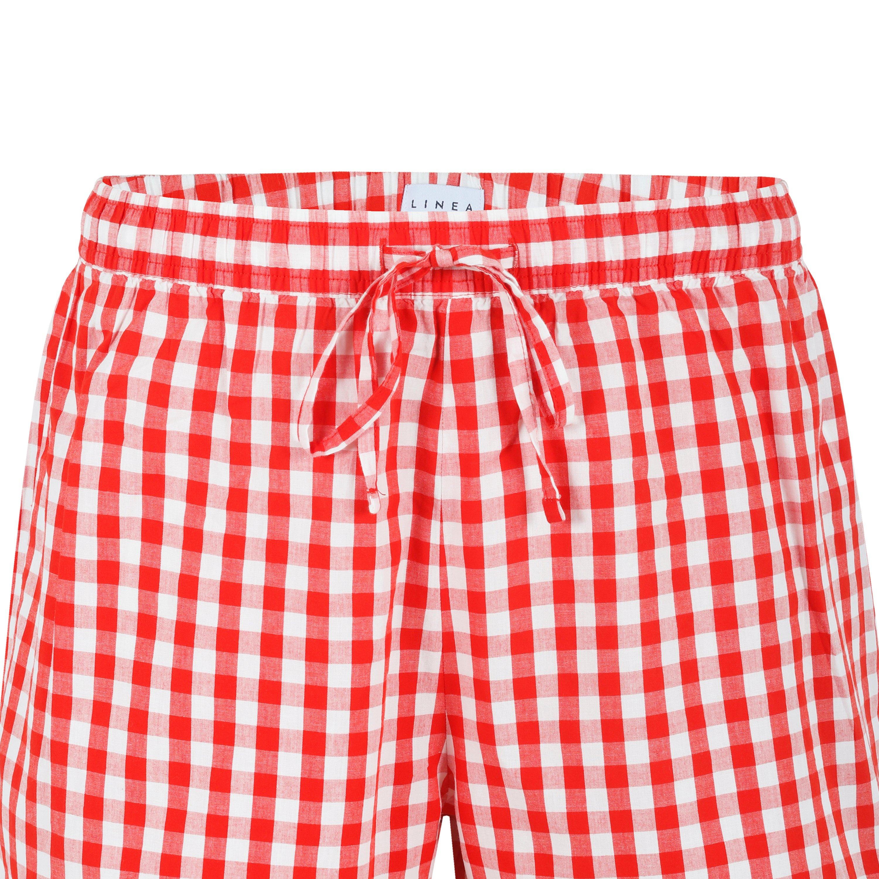 Rosso/Bianco - Linea - Pyjama Shorts - 5