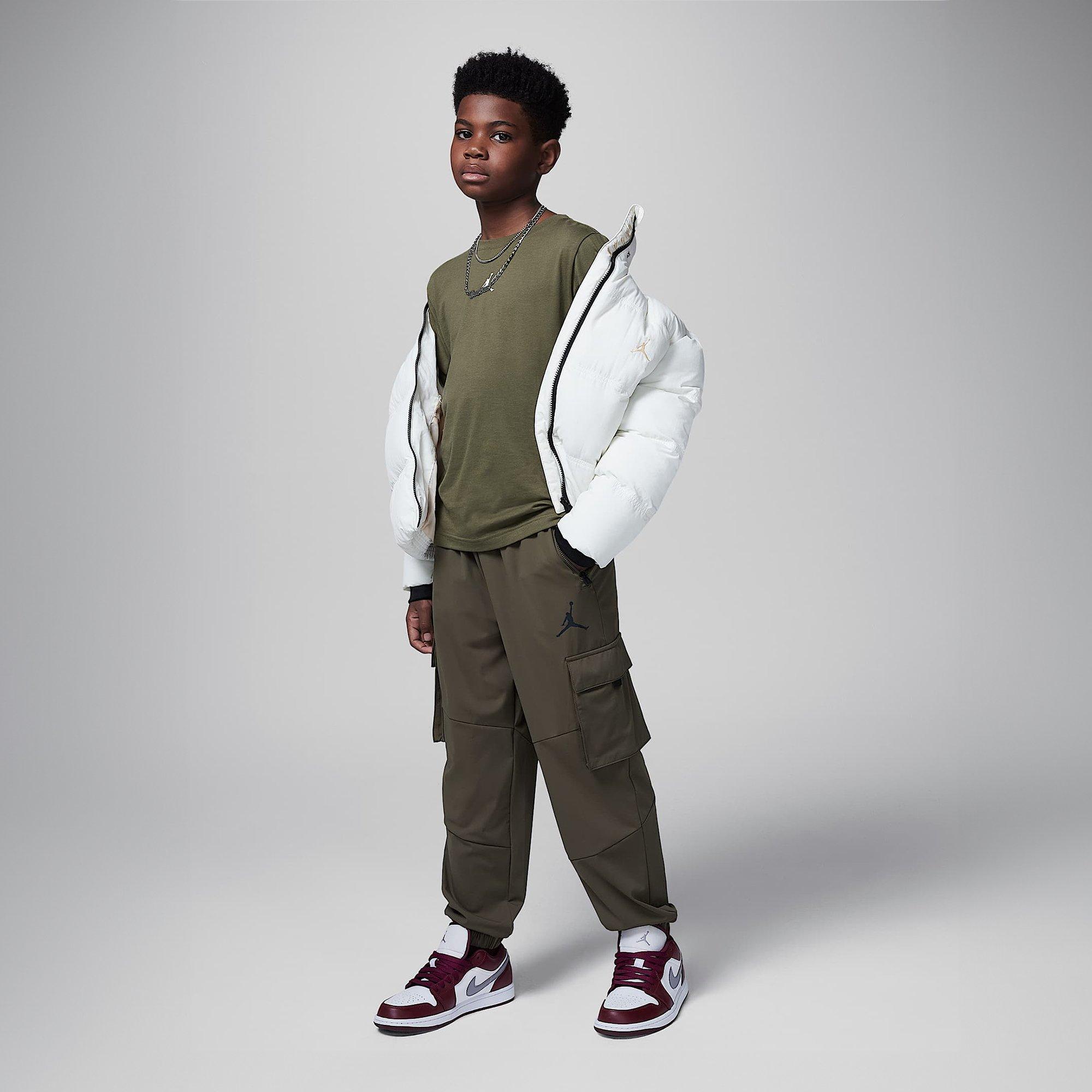 Medium Olive - Air Jordan - AJ MVP Flight Long Sleeve T-Shirt Juniors - 5