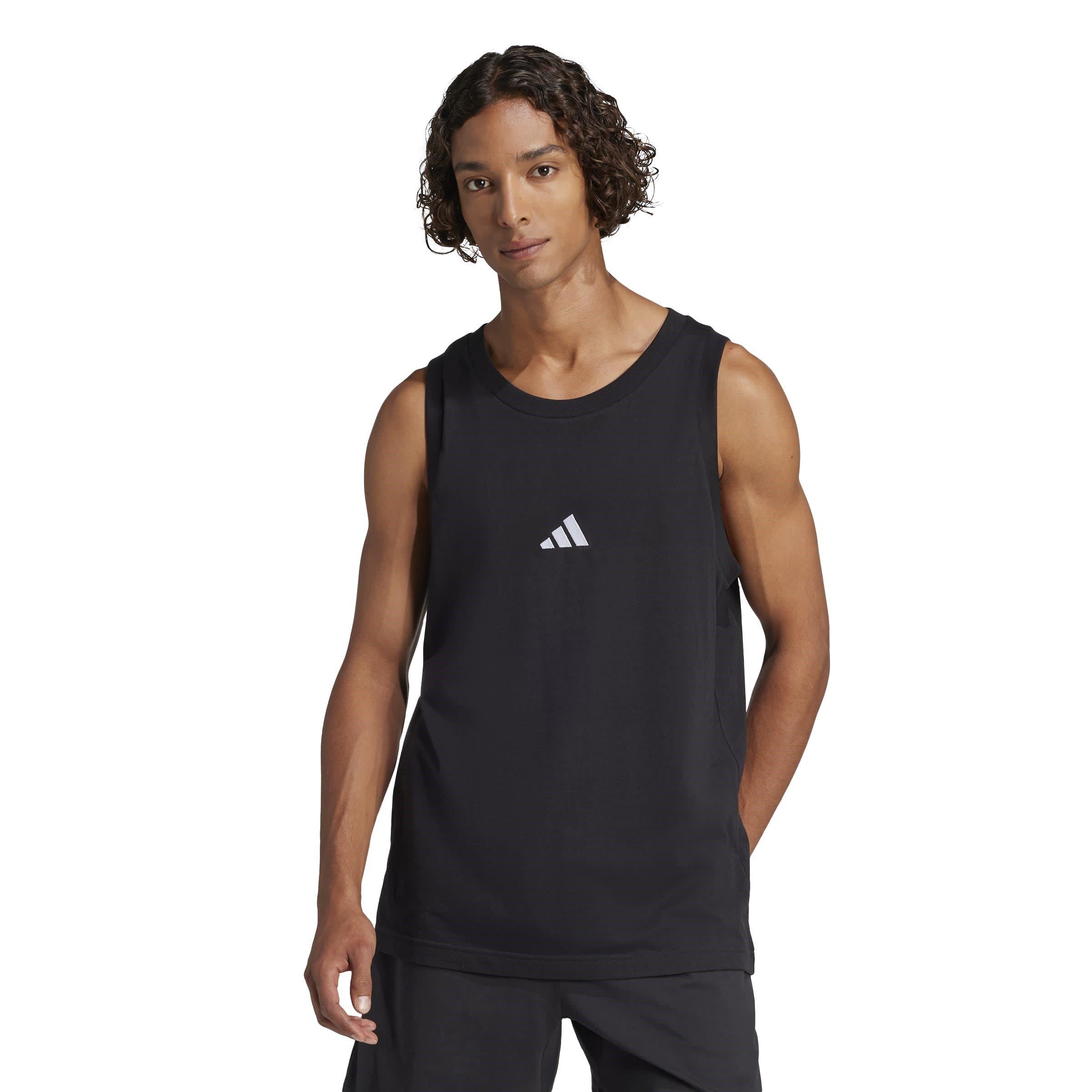 Black/White - adidas - Men's Essential Muscle Vest - 2