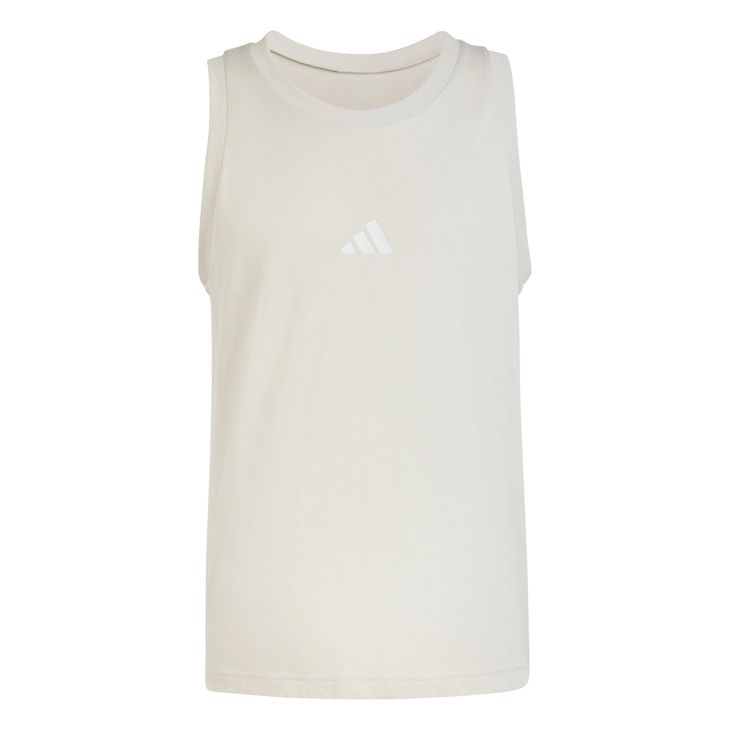 W.Alumina/White - adidas - Essential Muscle Vest - 1