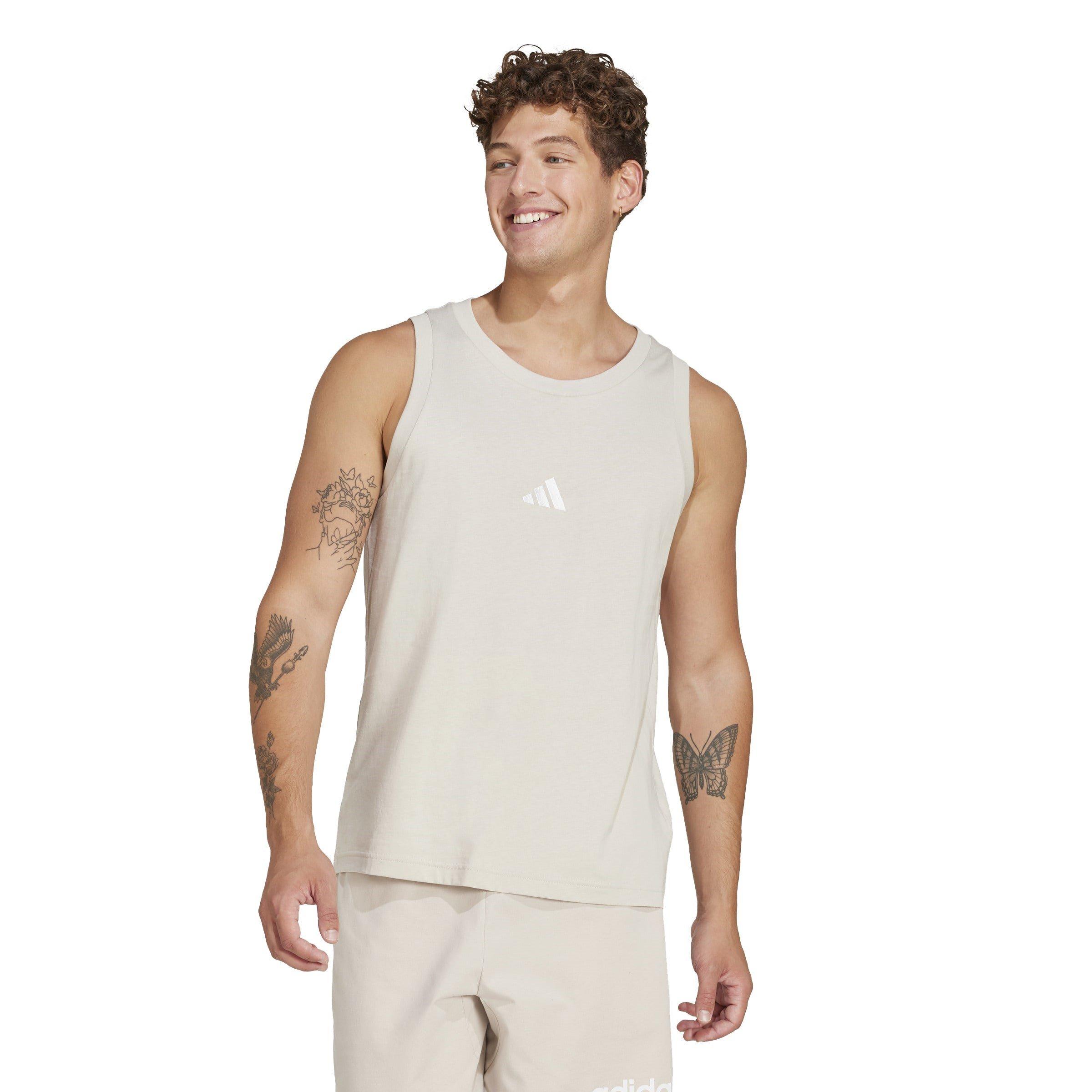 W.Alumina/White - adidas - Essential Muscle Vest - 2