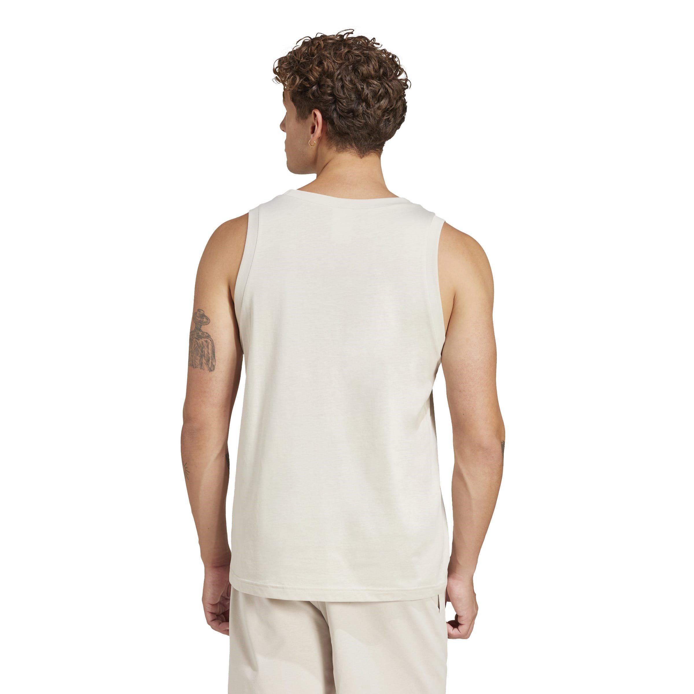 W.Alumina/White - adidas - Essential Muscle Vest - 3