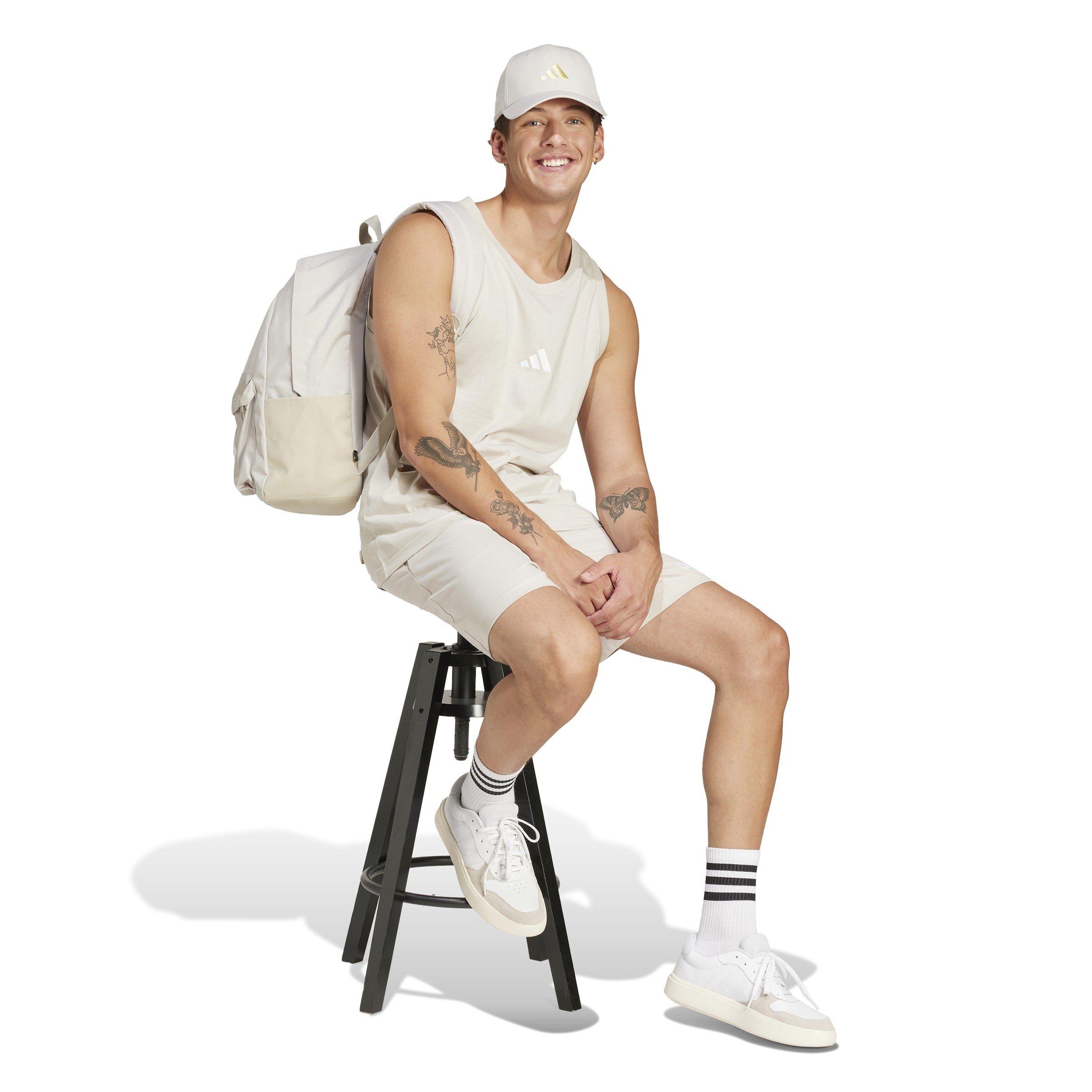 W.Alumina/White - adidas - Essential Muscle Vest - 4