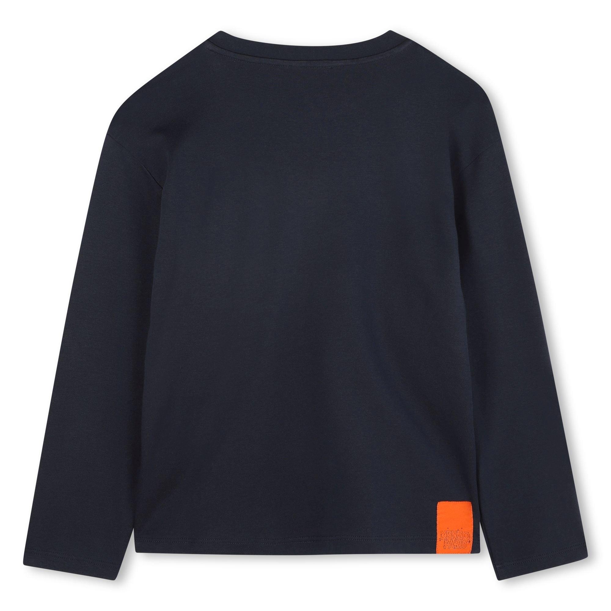 Navy - Kenzo - Kids' Embroidery Long-Sleeve T-Shirt - 2