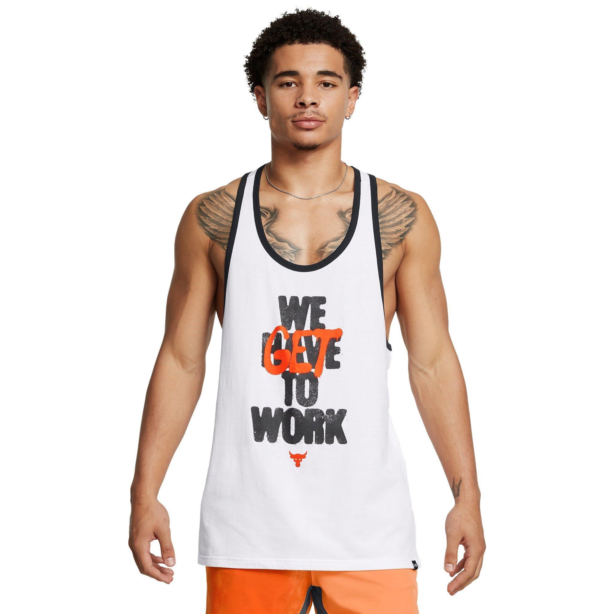 White - Under Armour - Get To Work Muscle Vest - 2