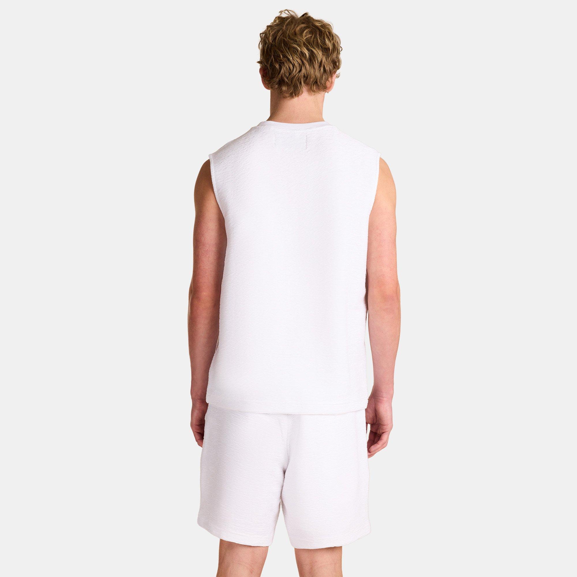 White - Prevu - Men's Ottoman Tank Vest - 4