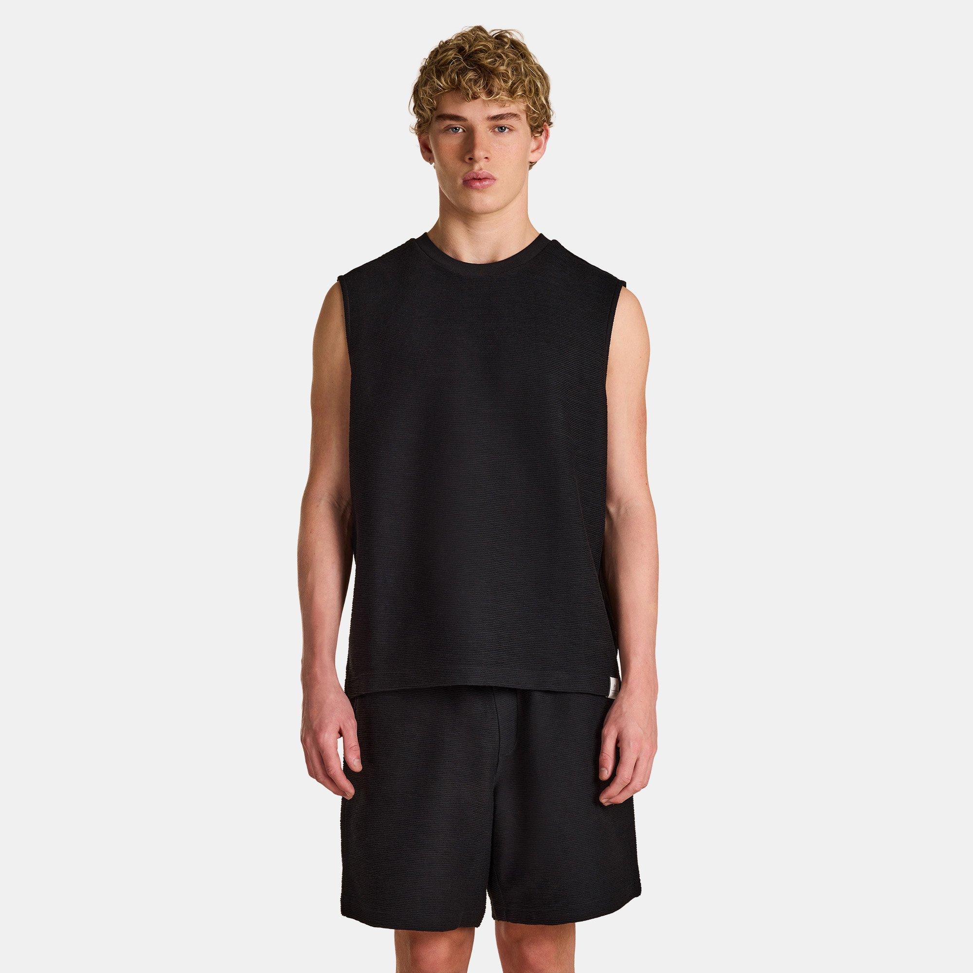 Black - Prevu - Men's Ottoman Tank Vest - 3