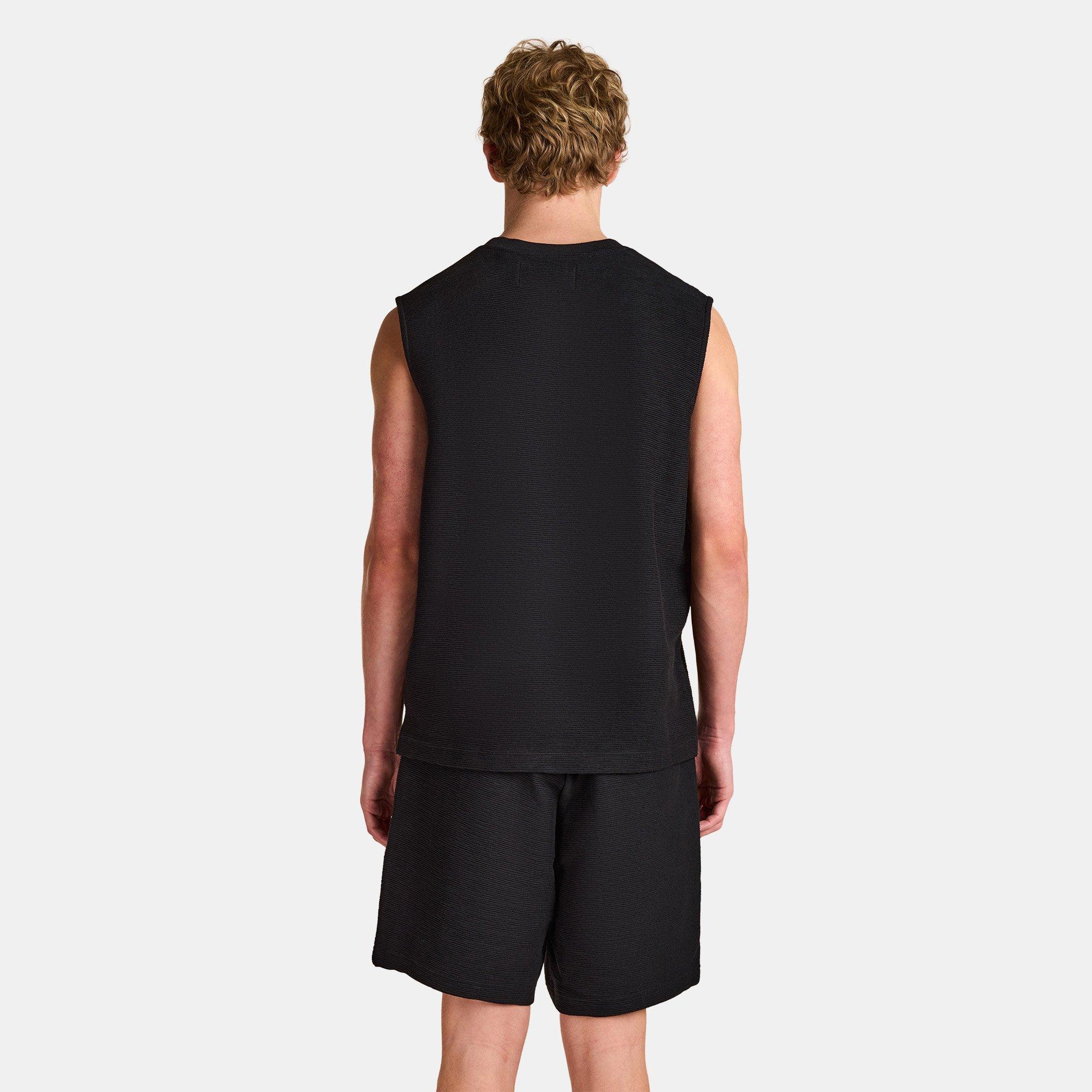 Black - Prevu - Men's Ottoman Tank Vest - 4