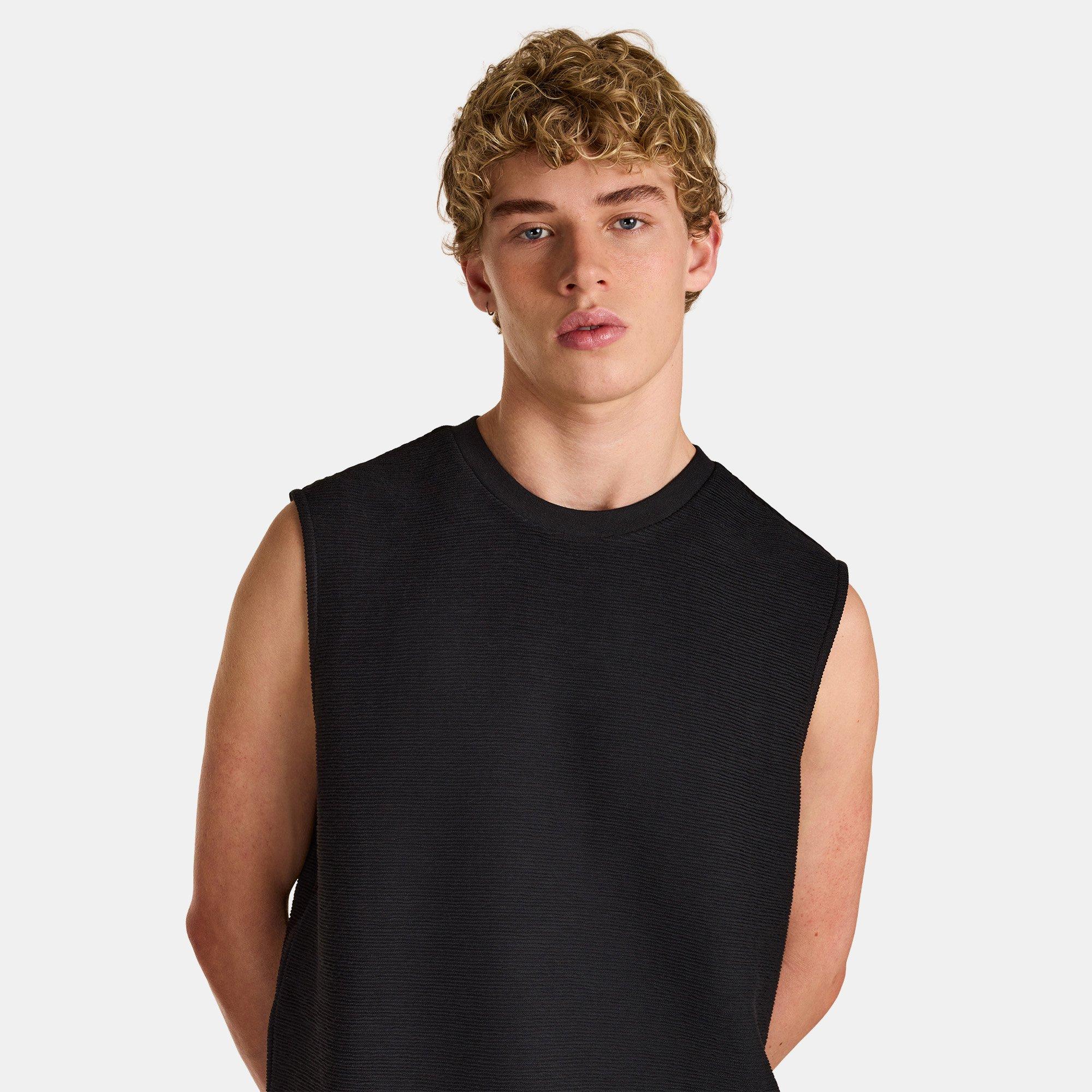 Black - Prevu - Men's Ottoman Tank Vest - 5
