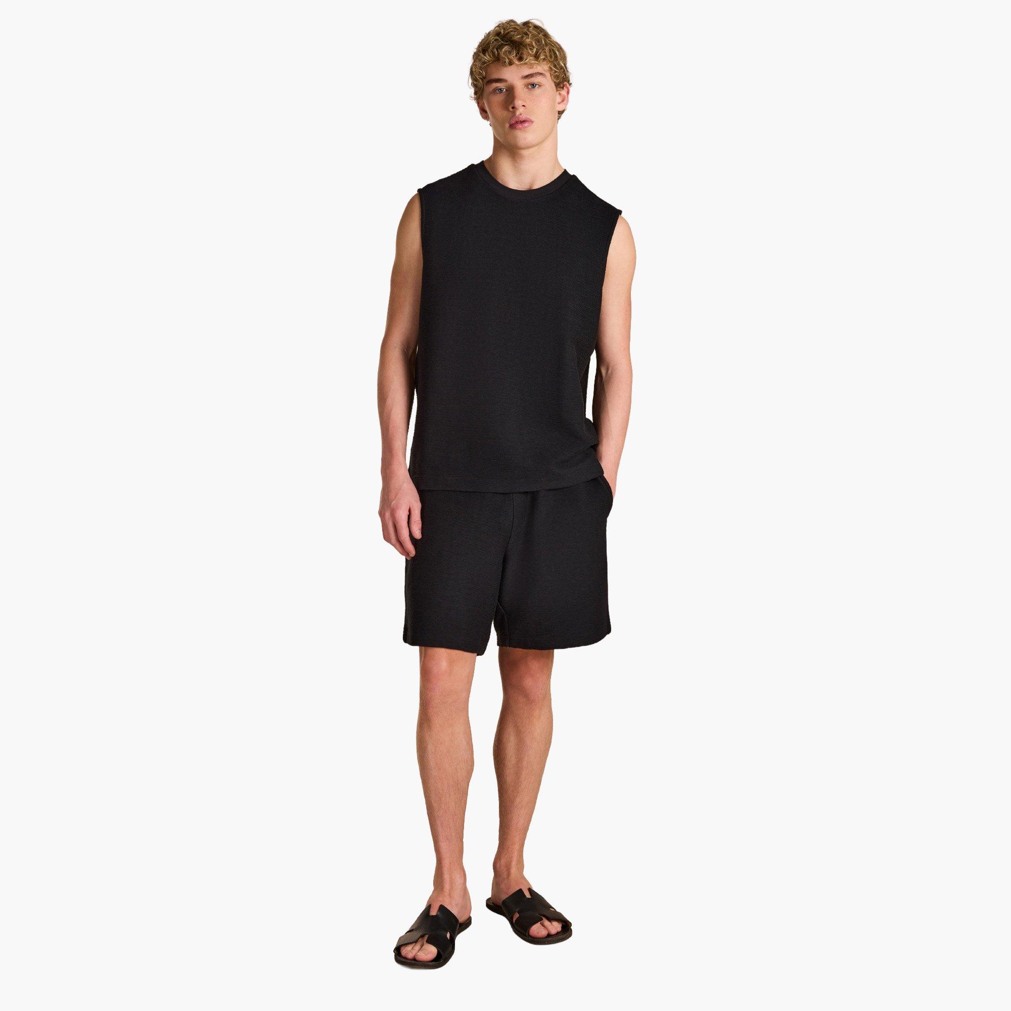 Black - Prevu - Men's Ottoman Tank Vest - 6