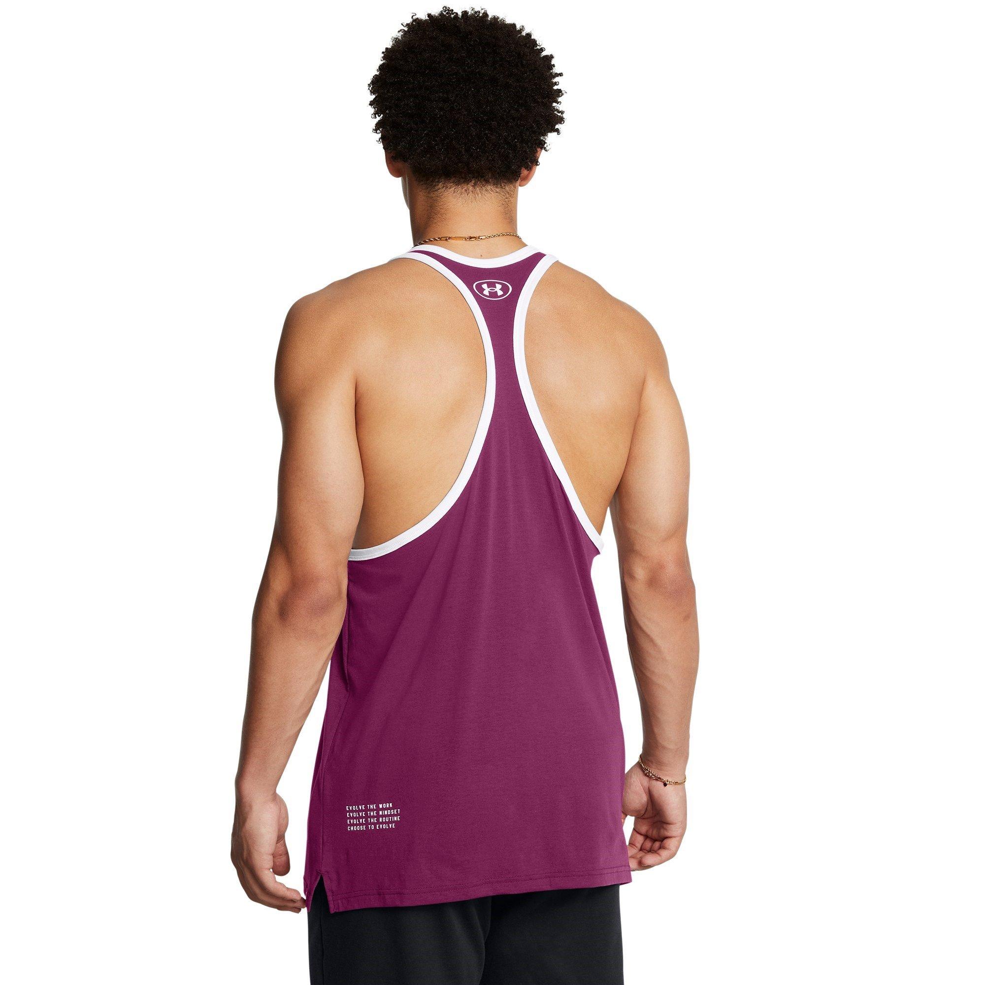 Purple - Under Armour - Racer Muscle Vest - 3