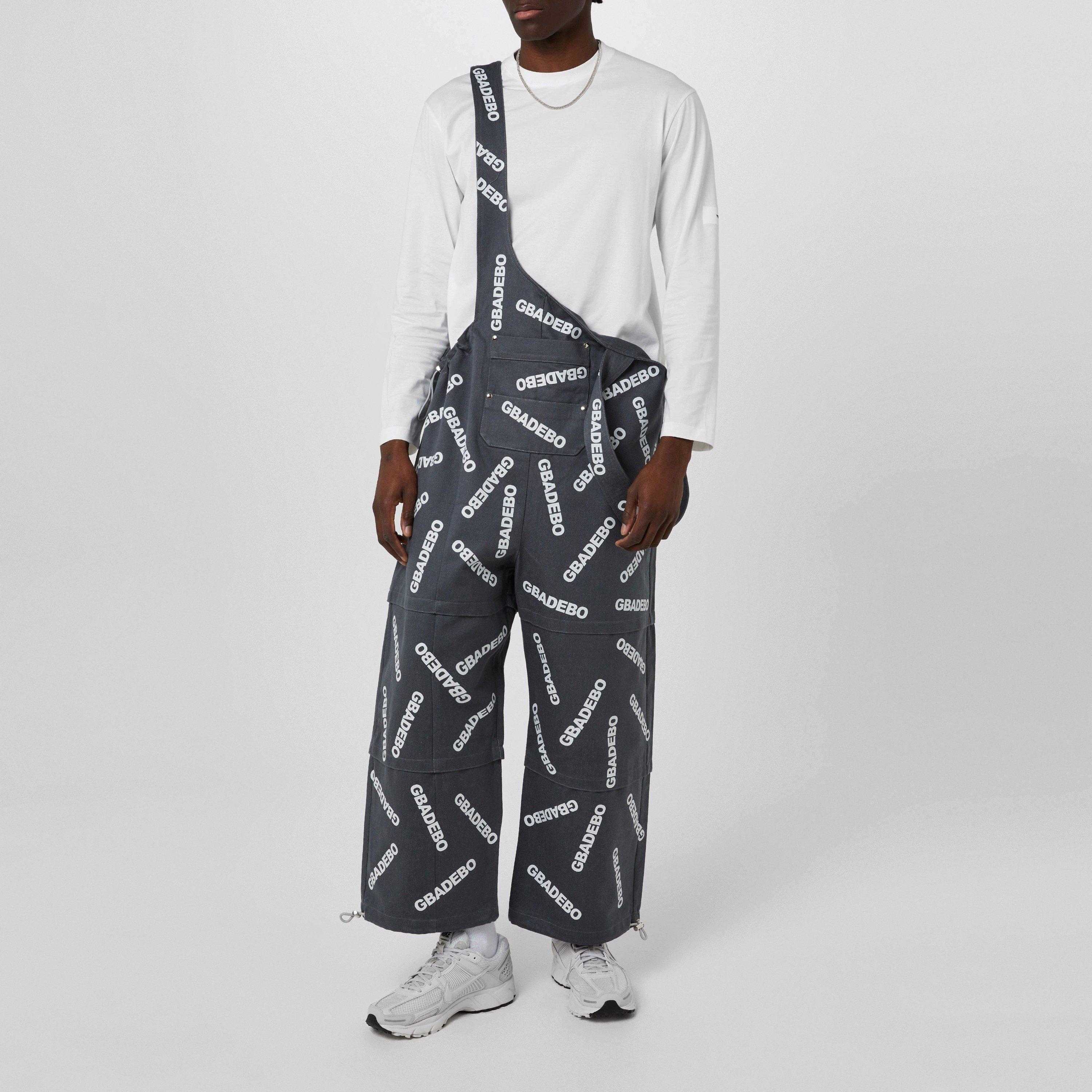 Blue - Gbadebo - Asymmetric Dungarees - 3