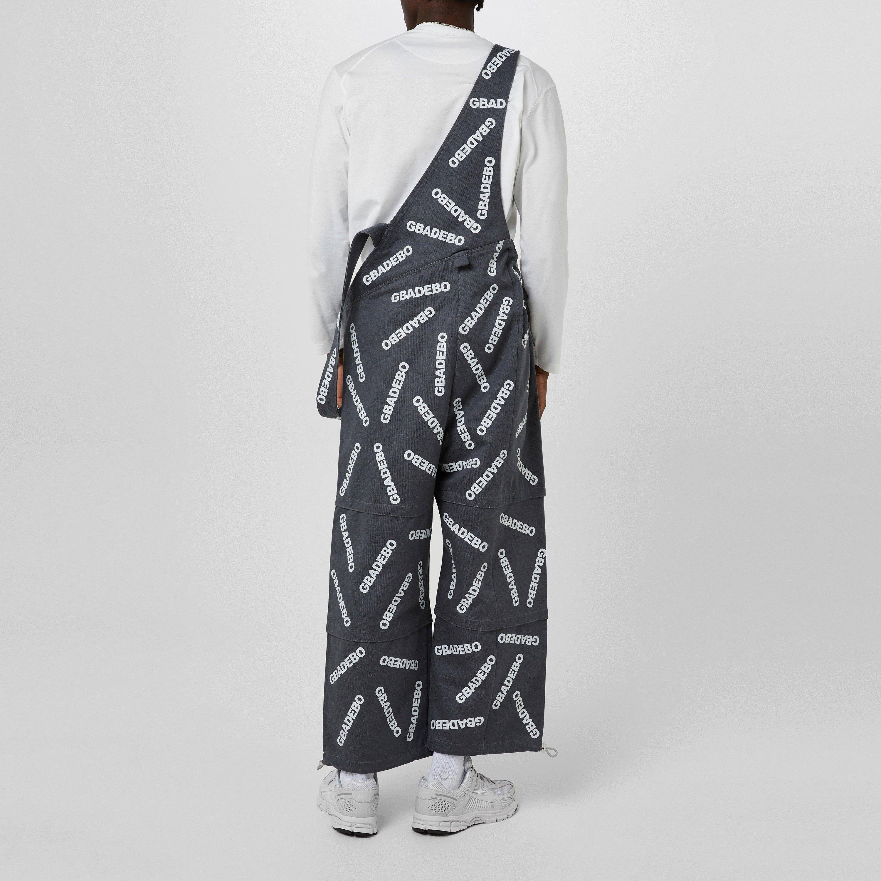 Blue - Gbadebo - Asymmetric Dungarees - 4