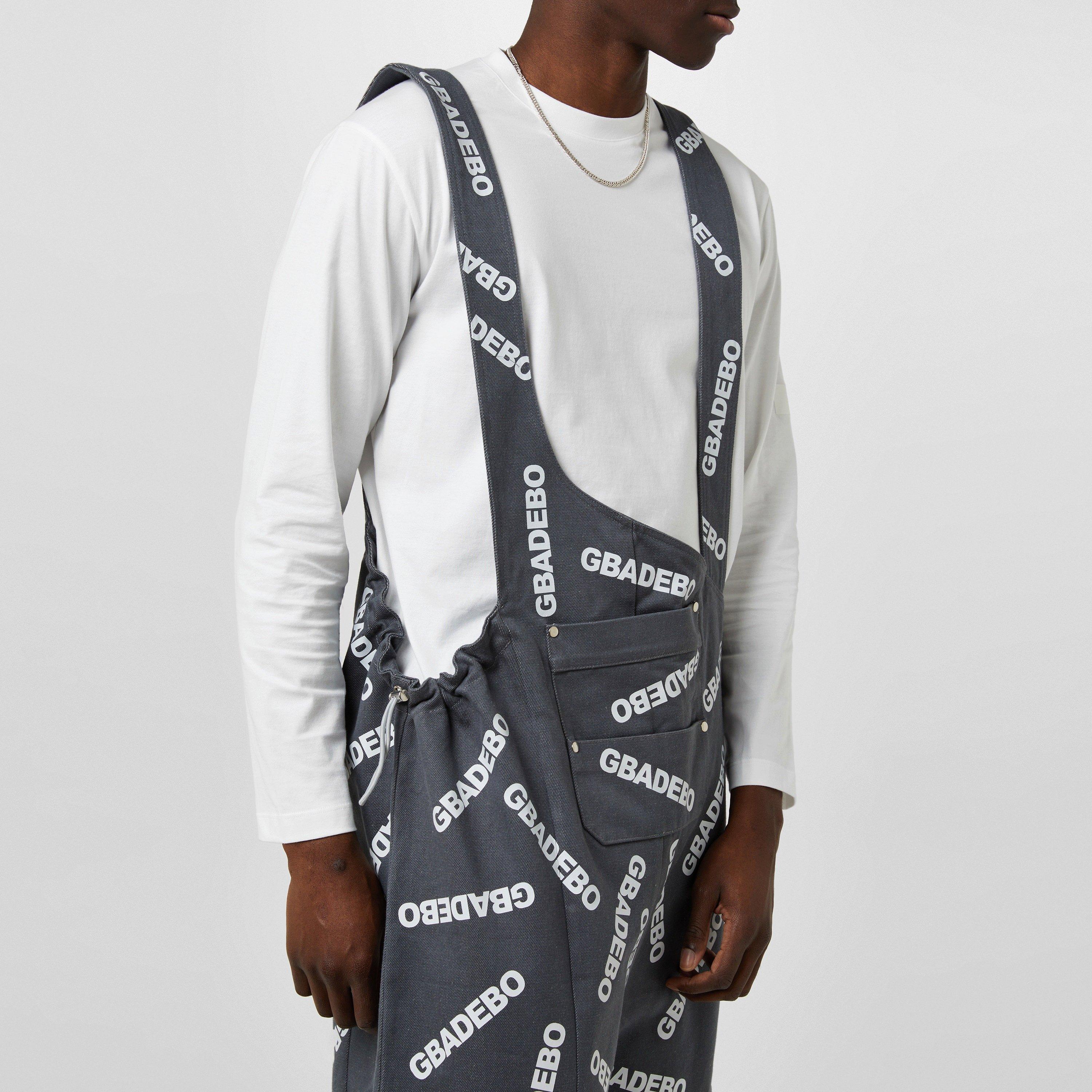 Blue - Gbadebo - Asymmetric Dungarees - 5