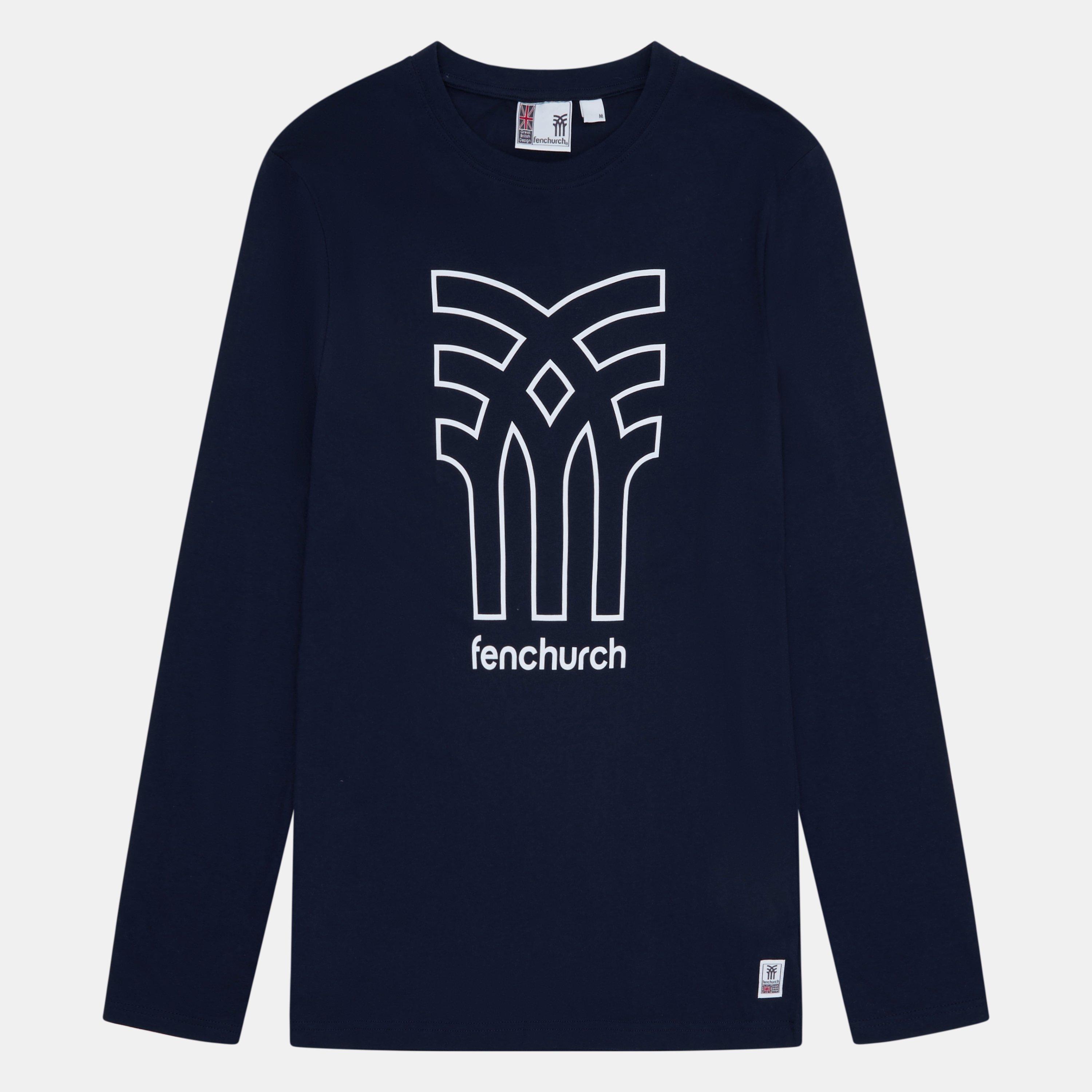 Navy - Fenchurch - Men's Aspinall Long-Sleeve T-Shirt - 1