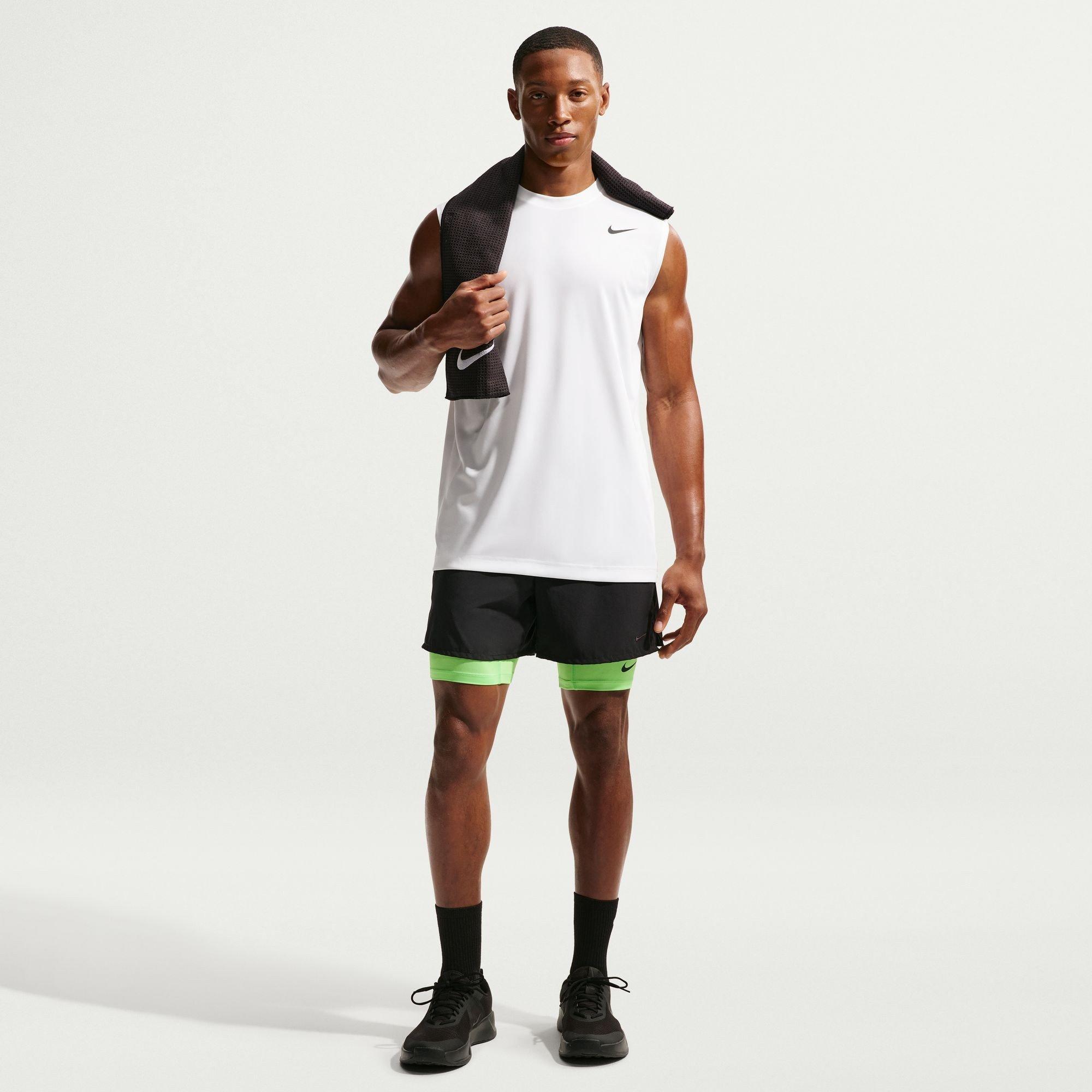 Hvid/Sort - Nike - Nike Dri-Fit Sleevel Sn72 - 4