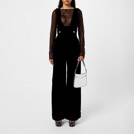 Gucci Sleeveless Velvet Jumpsuit