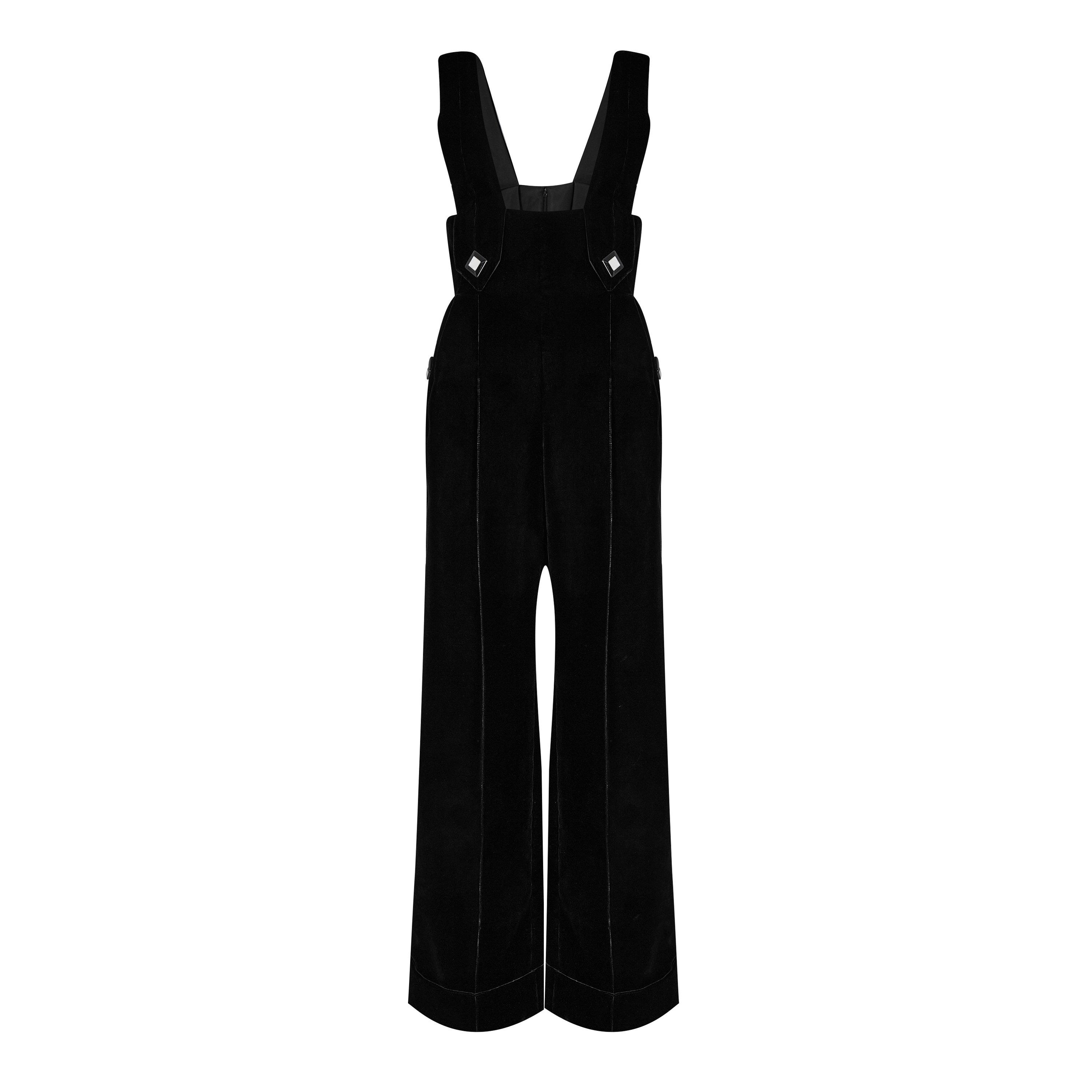 ワンピース Gucci Black Denim Jumpsuit Women's Gucci Jumpsuits and rompers | Lyst