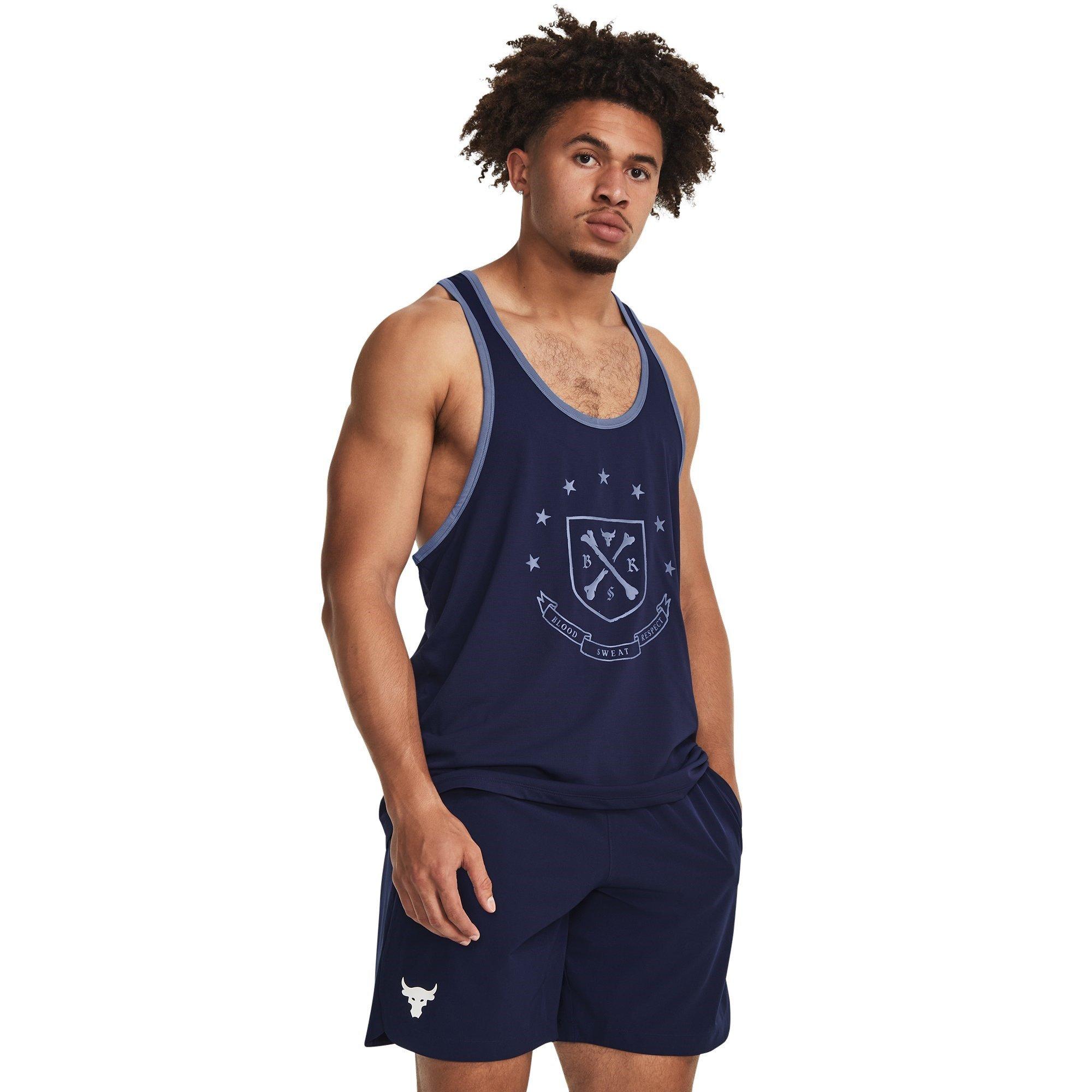 Blue - Under Armour - Pjt Rock Performance Gym Vest - 3