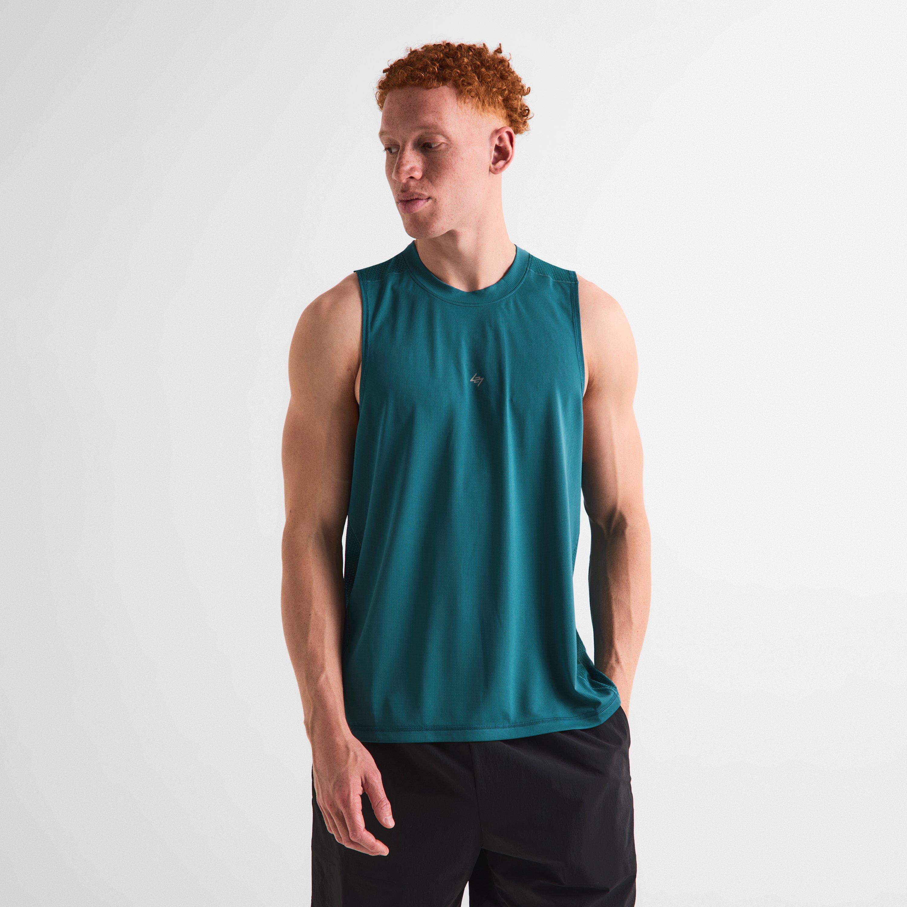 Teal - Represent 247 - Men's Performance Gym Vest - 3