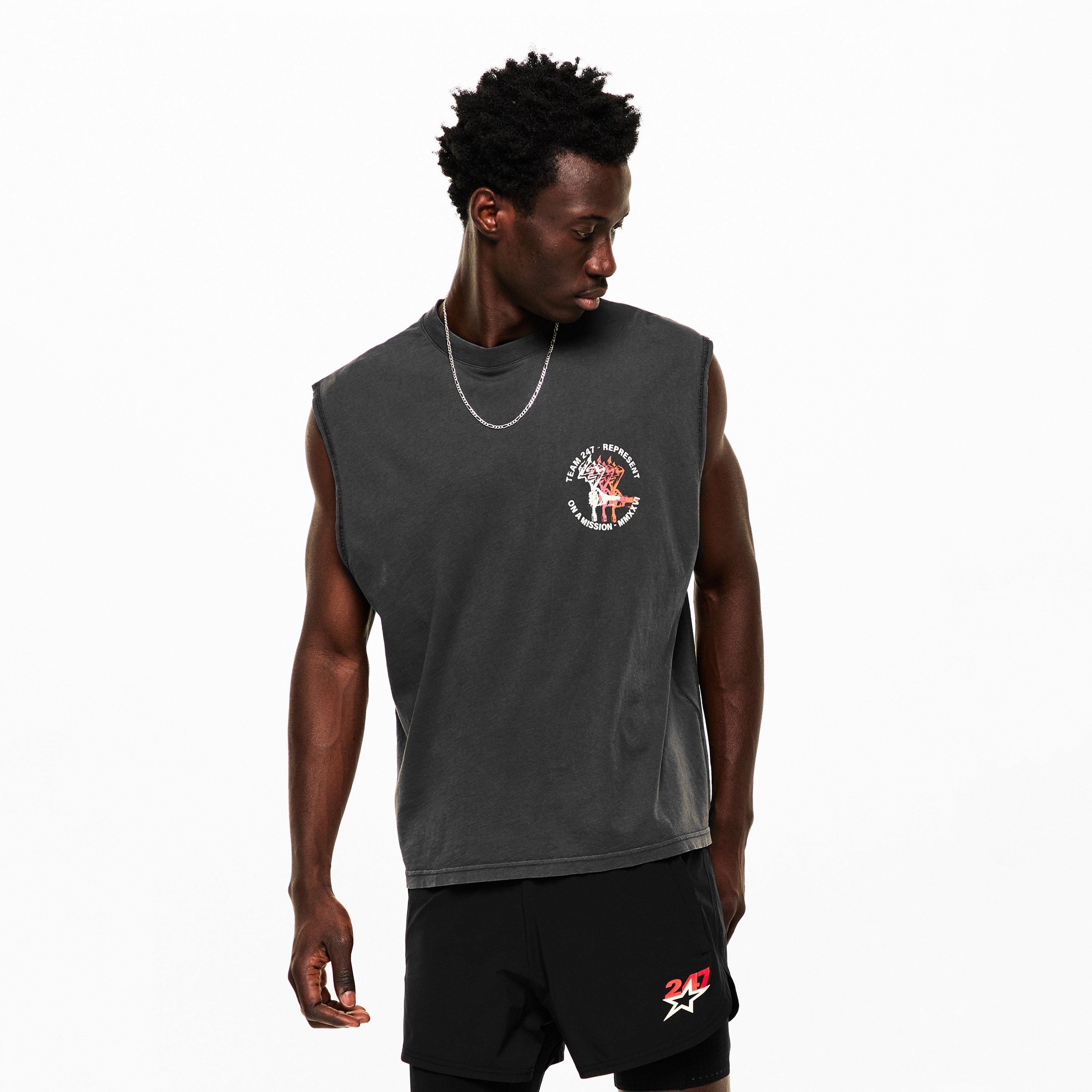 Washed Black - Represent 247 - R247 Torch Crop Tank Sn62 - 3