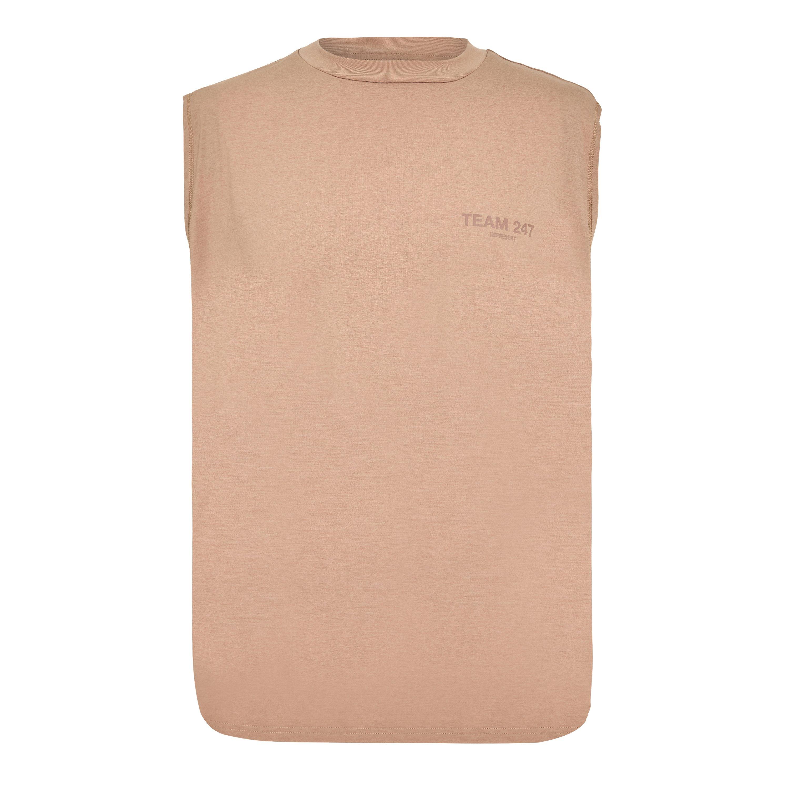 Represent 247 Men's Team Tank Performance Gym Vest - Clay - XL