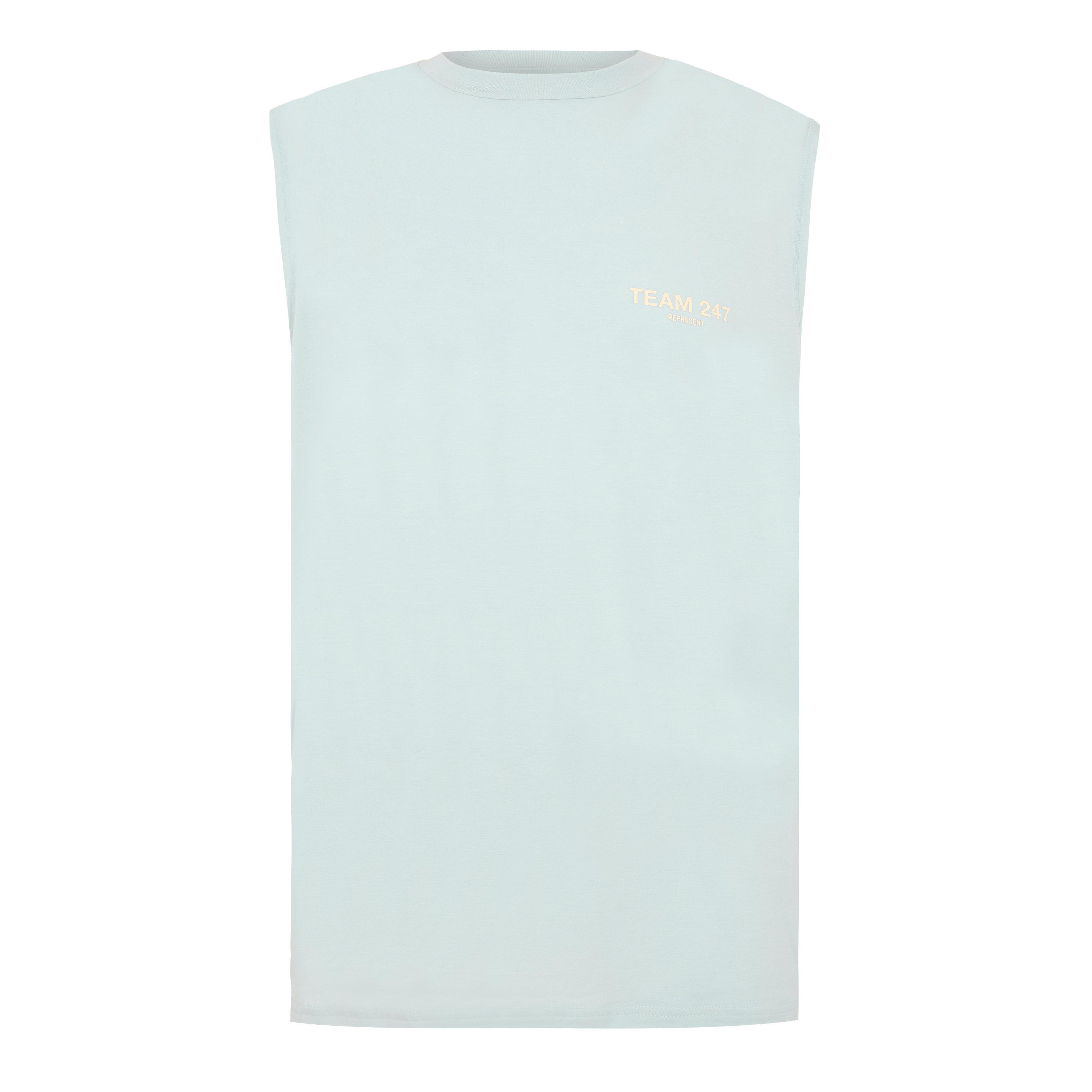 Represent 247 Men's Team Tank Performance Gym Vest - Glacier - XL