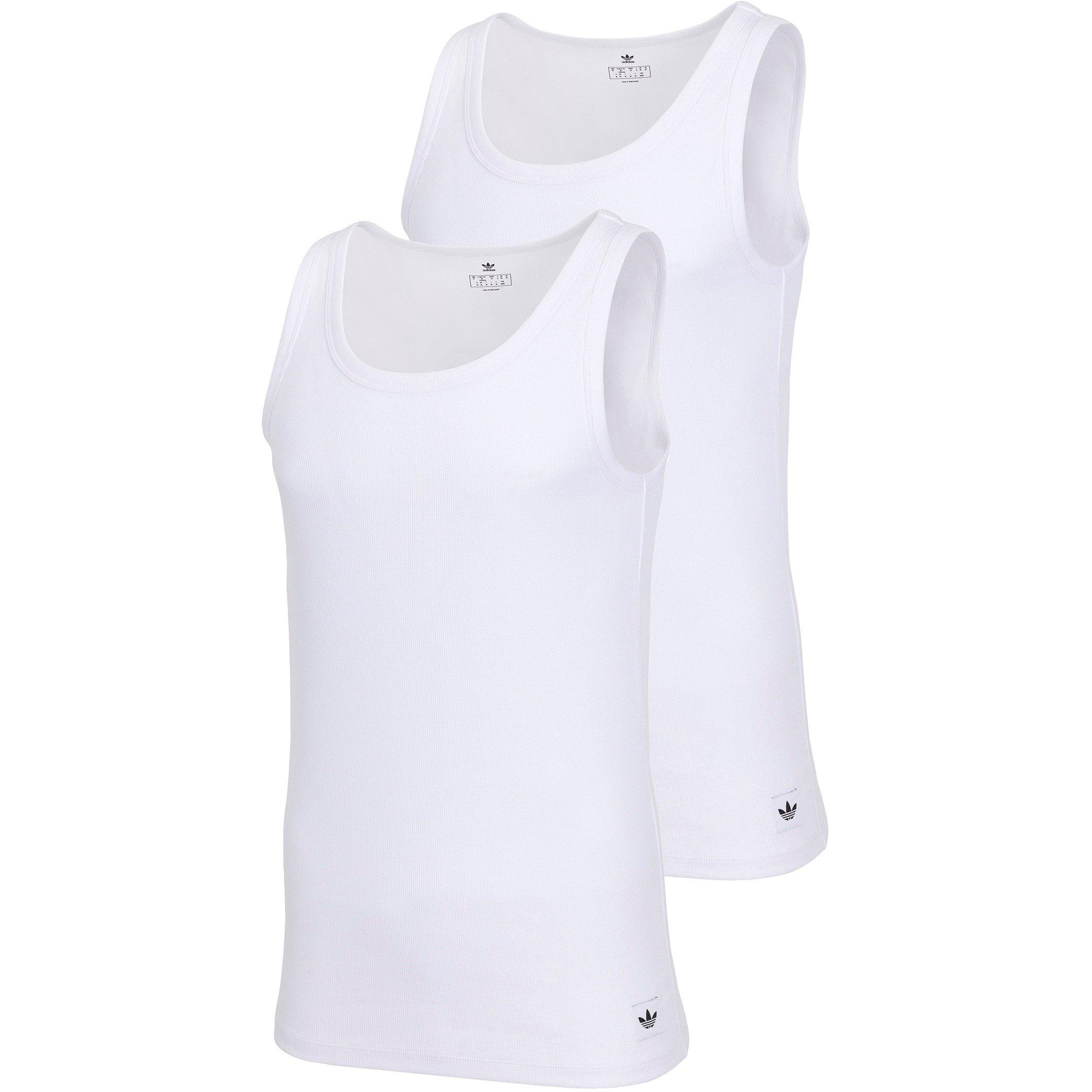 White - adidas Originals - Adidas Active Flex Cotton 2Pk Tank Tops - 1