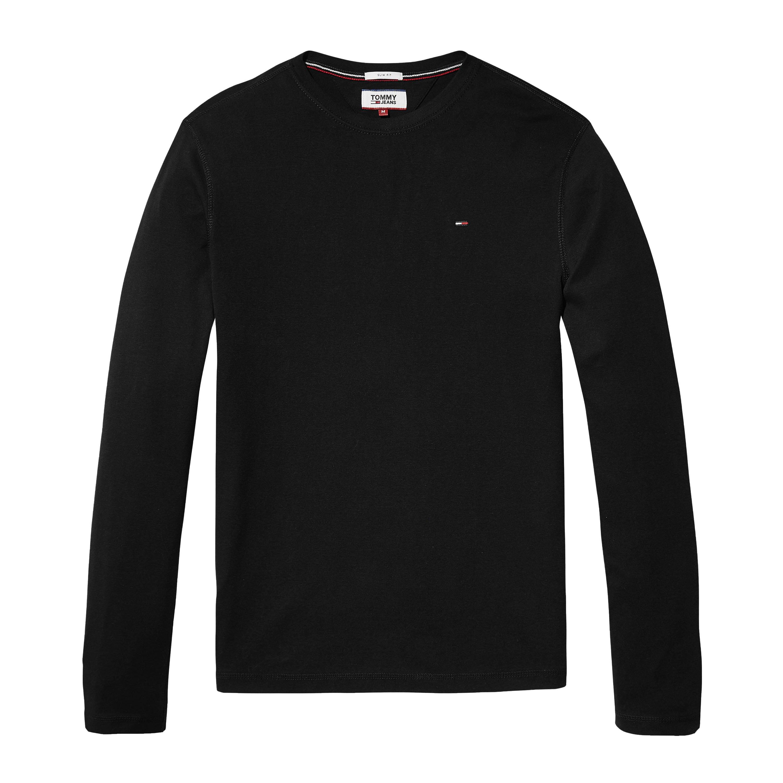Black - Tommy Jeans - Tommy Original Long Sleeve T Shirt - 1