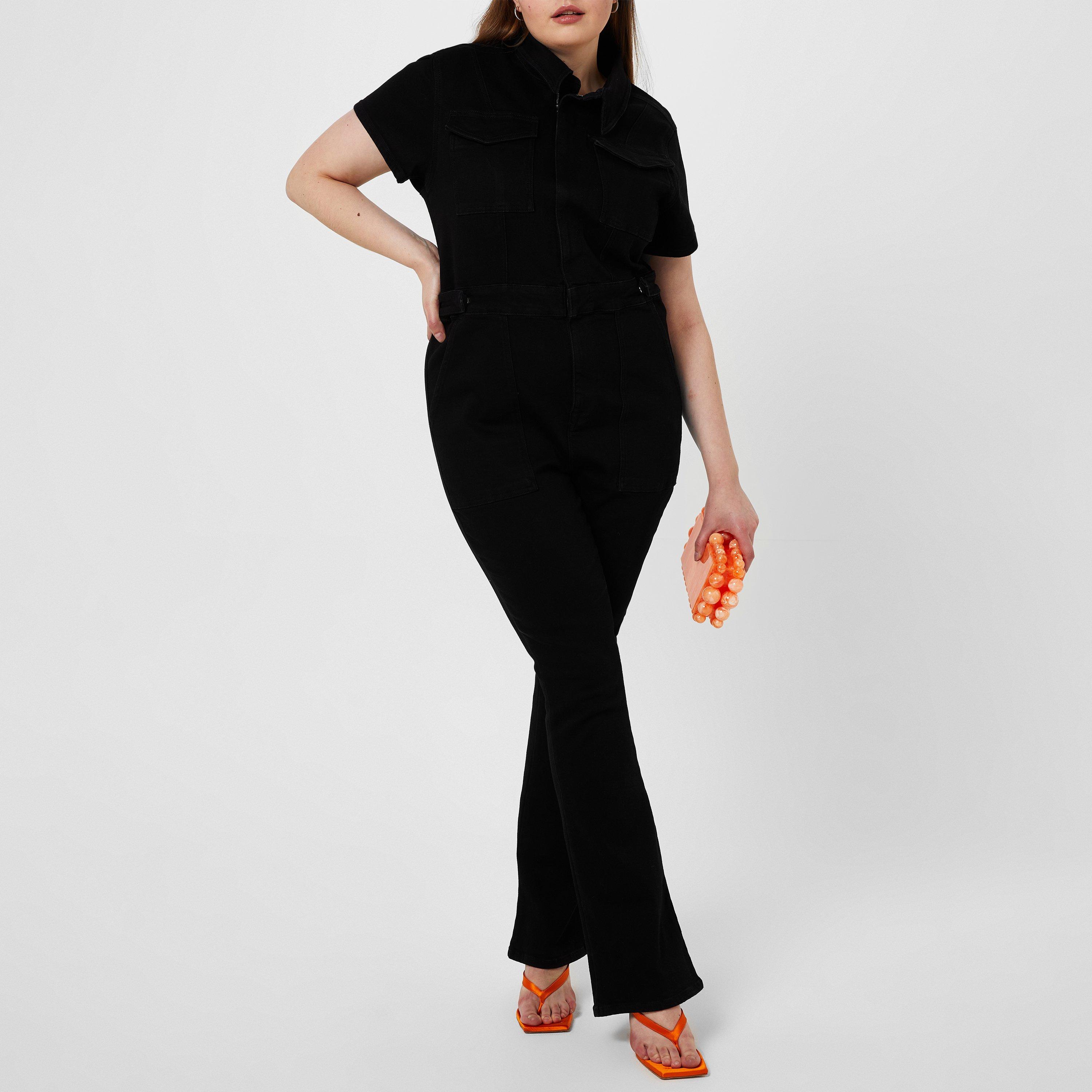 Black001 - Good American - Fit For Success Bootcut Jumpsuit - 1