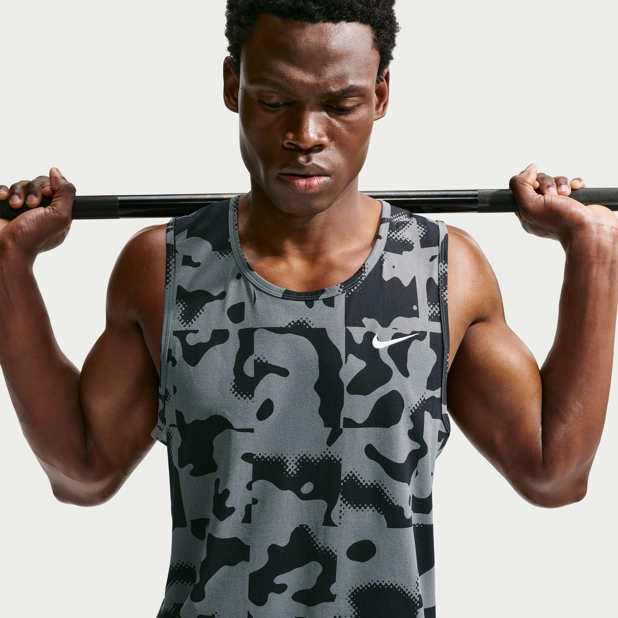 Nike Men's Performance Gym Vest - Smoke Grey/Blk - XL