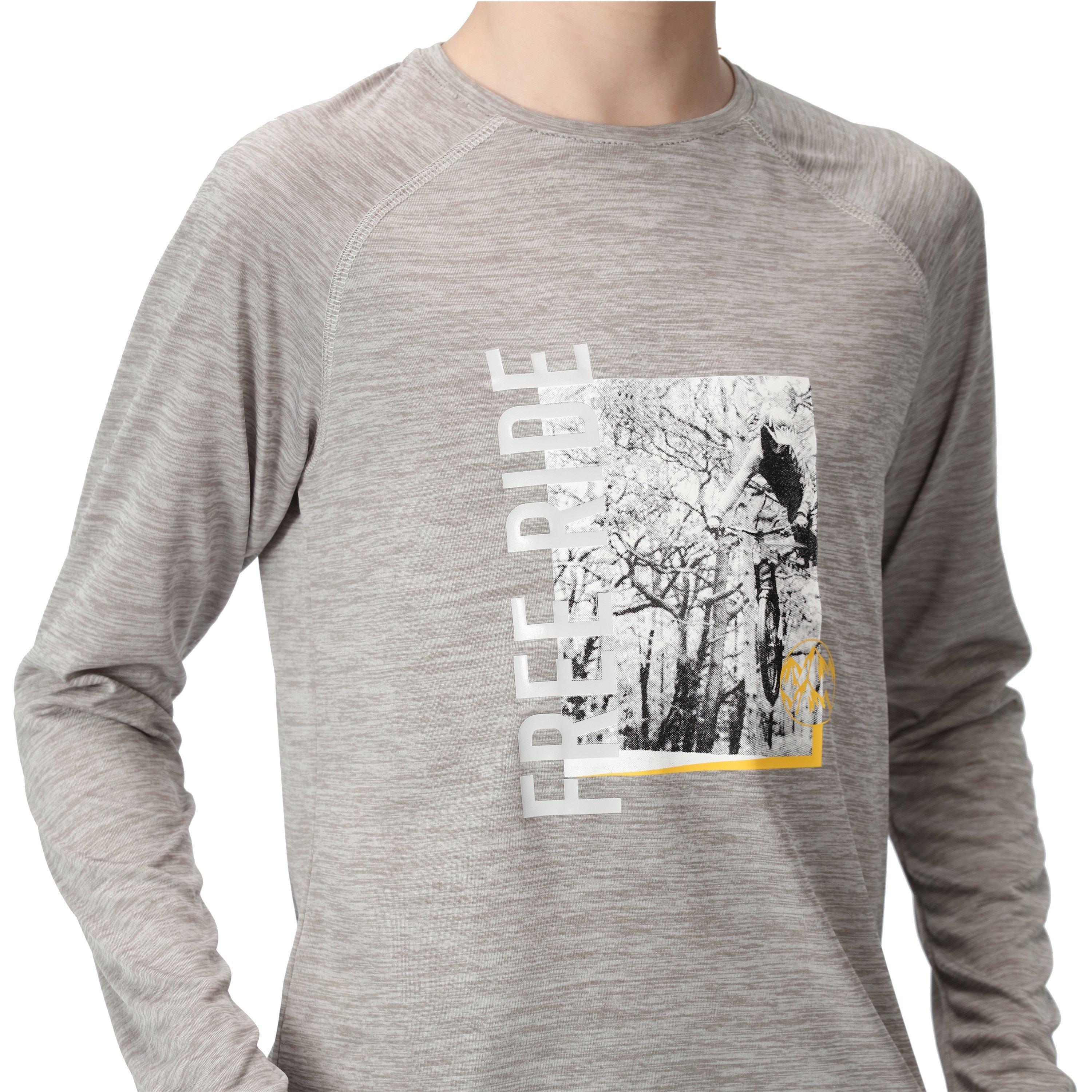 Silver Grey - Regatta - Unisex Kids' Burnlee Long Sleeve T-Shirt