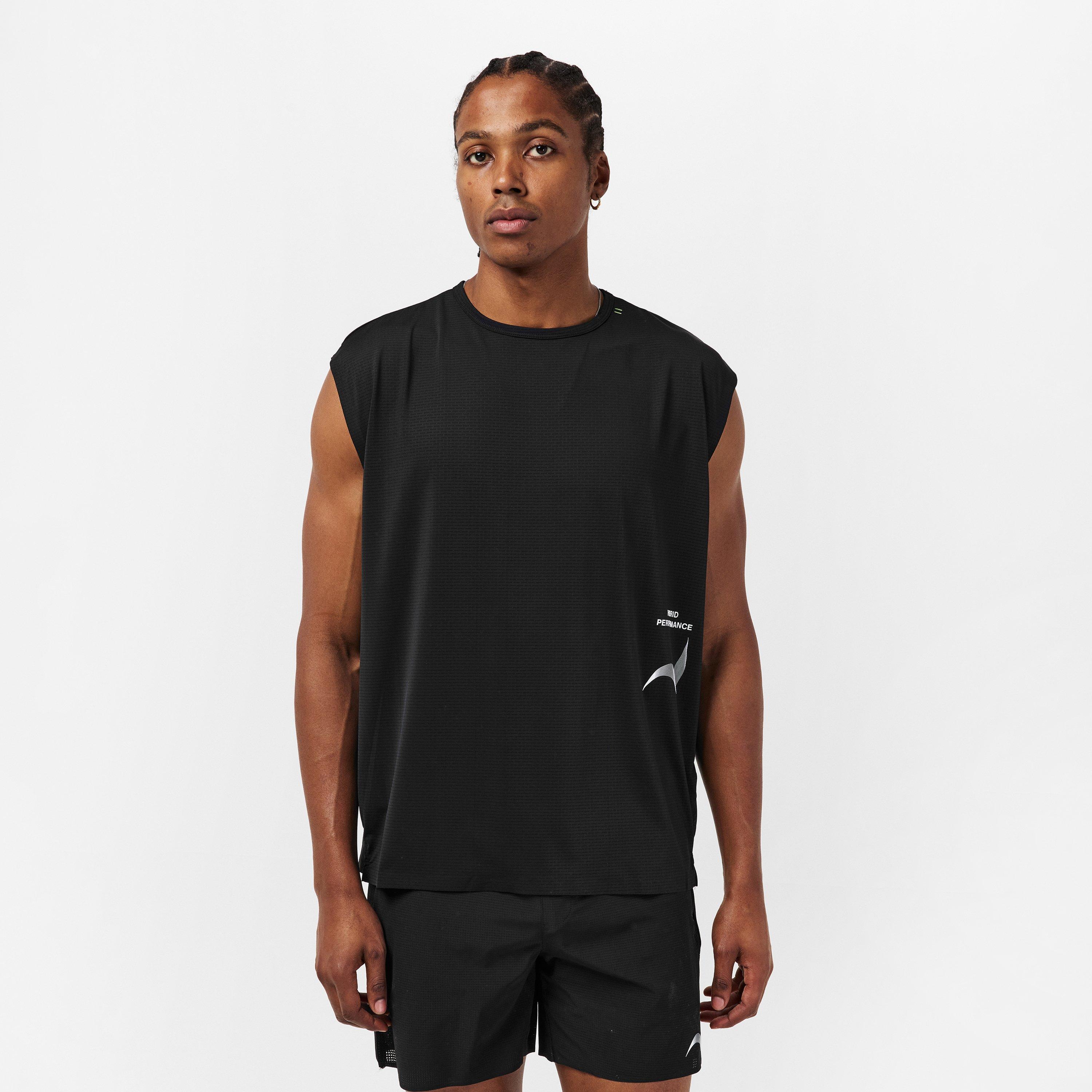 Black - Hybrid Performance - Men's Performance Gym Vest - 3