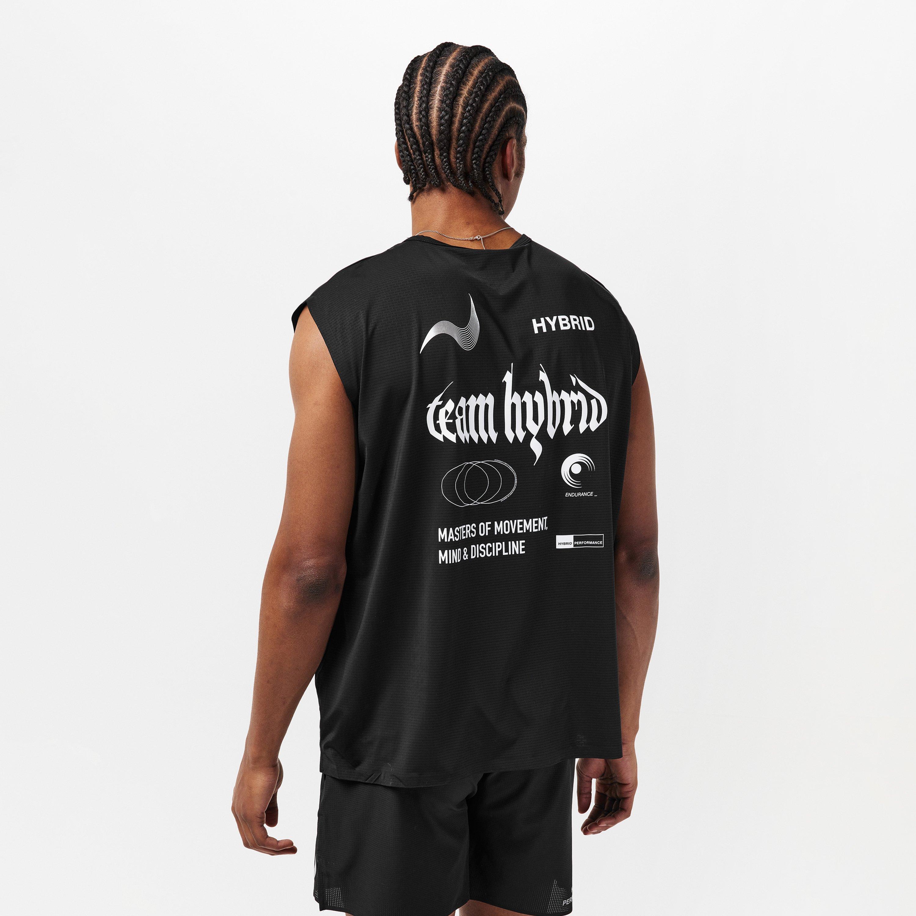 Black - Hybrid Performance - Men's Performance Gym Vest - 4