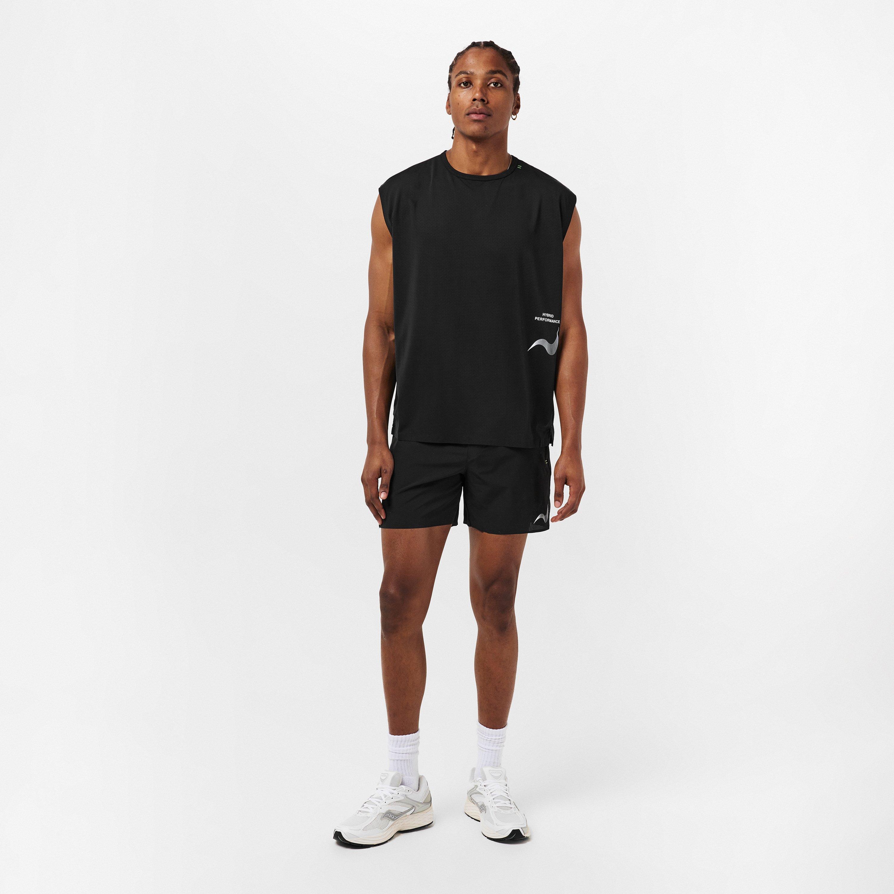 Black - Hybrid Performance - Men's Performance Gym Vest - 6