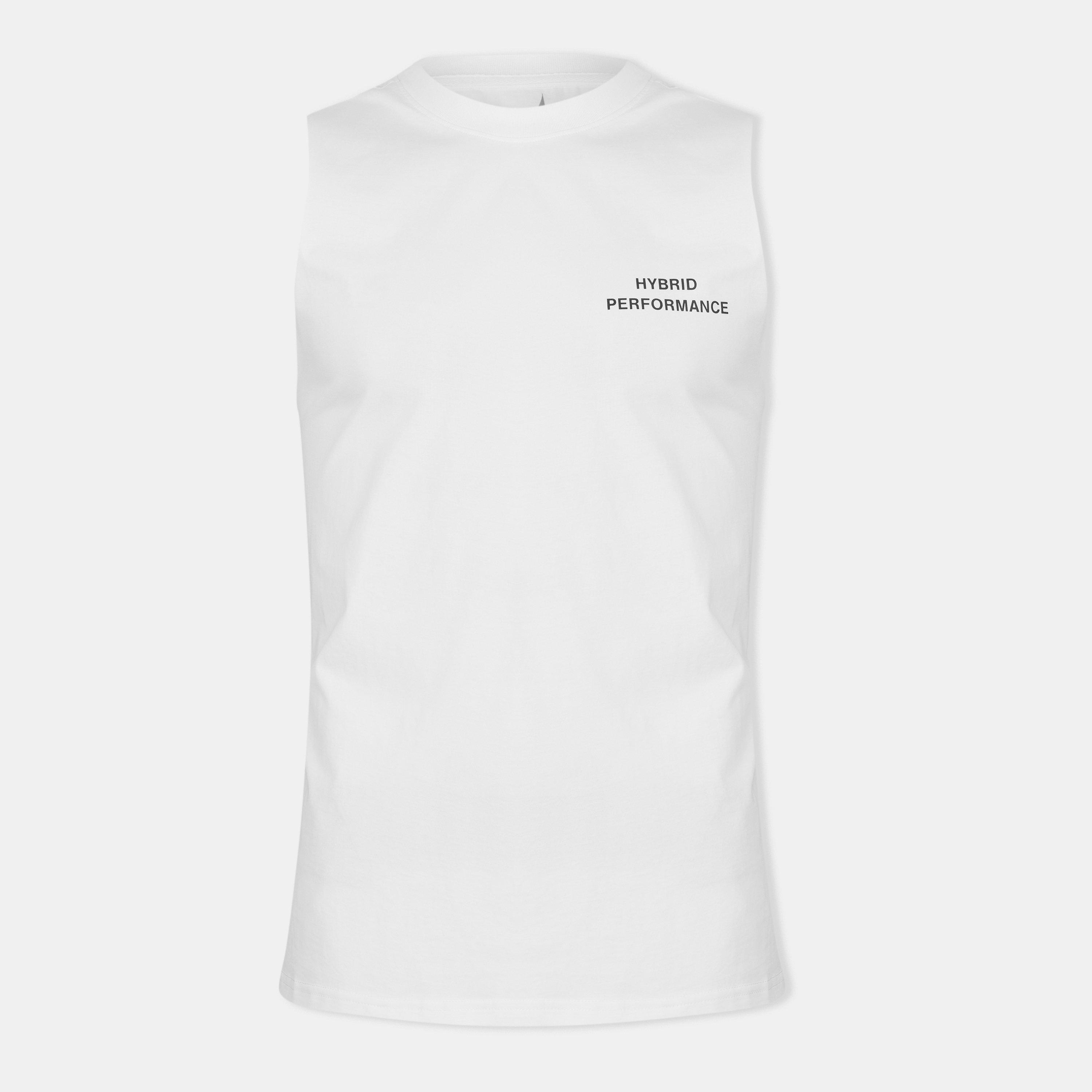 White - Hybrid Performance - Men's Performance Gym Vest - 1