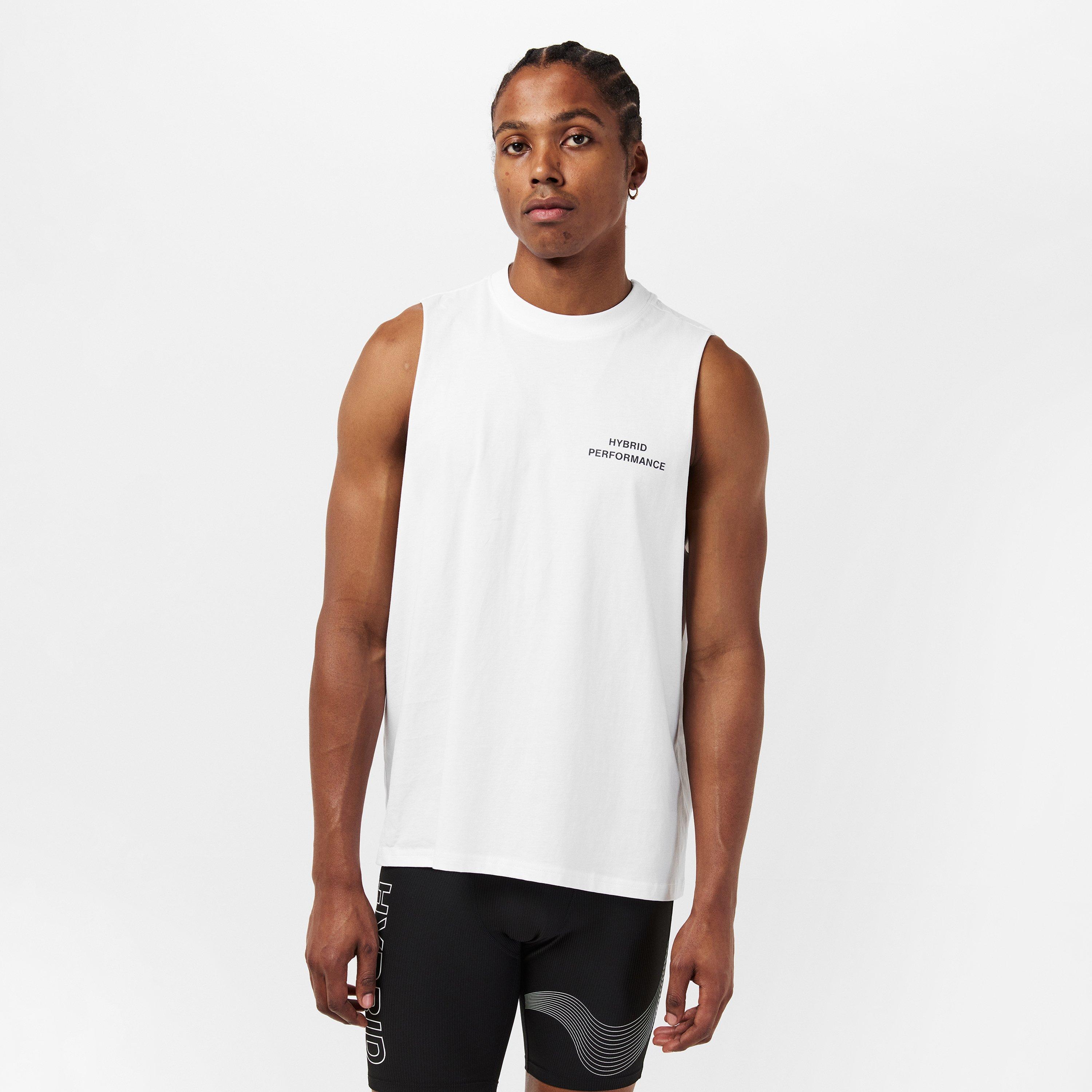 White - Hybrid Performance - Men's Performance Gym Vest - 3