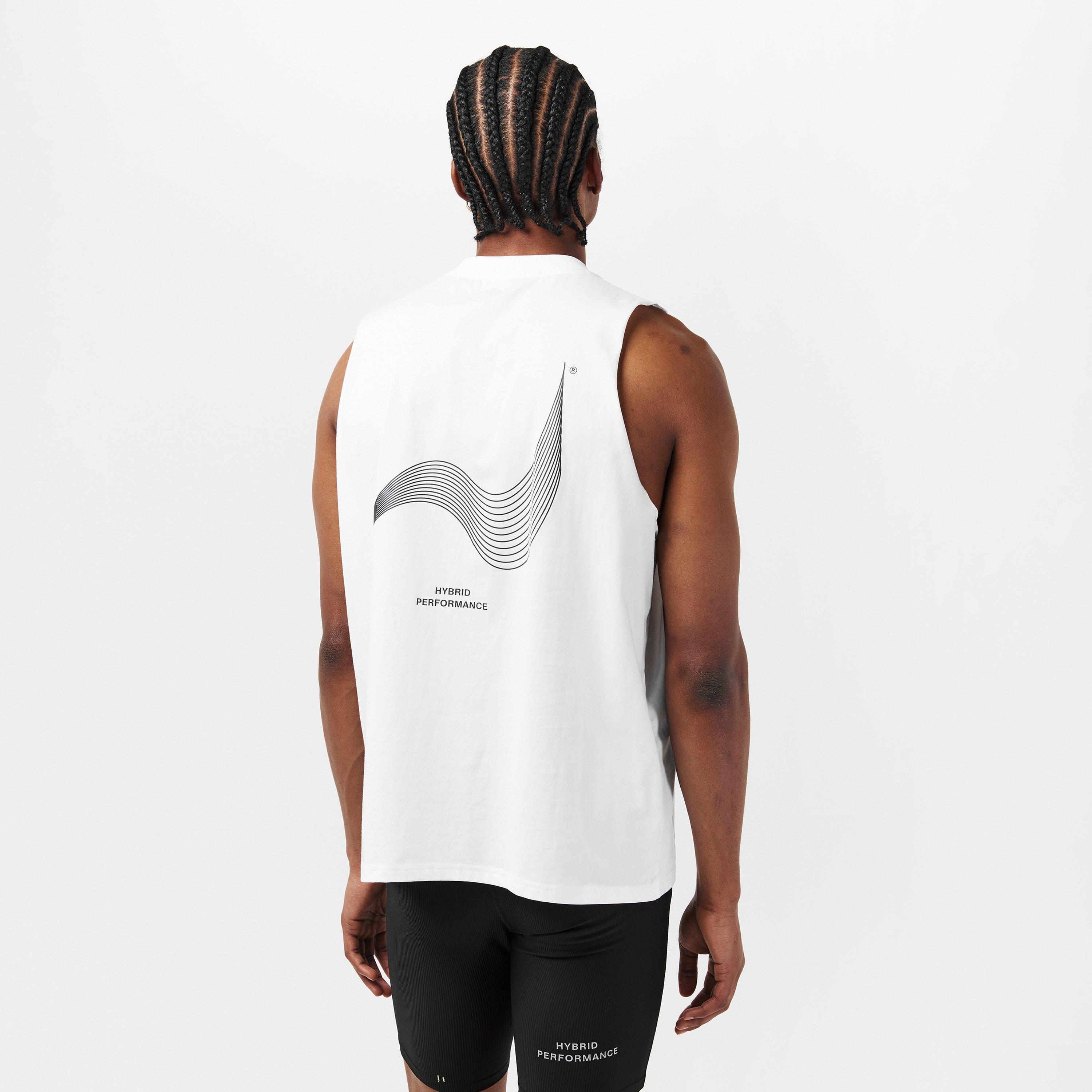 White - Hybrid Performance - Men's Performance Gym Vest - 4